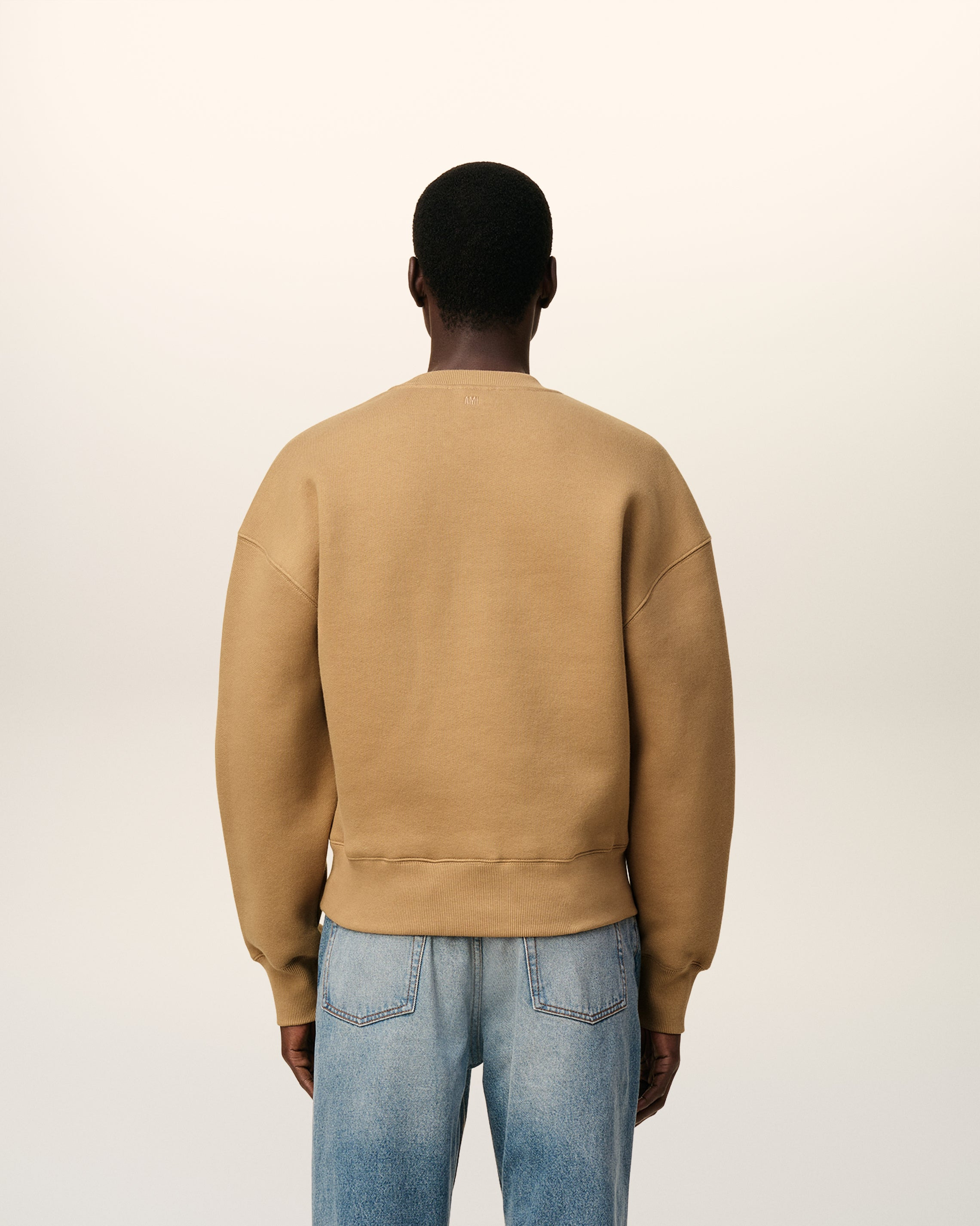 BROWN COTTON AMI DE COEUR SWEATSHIRT - 5