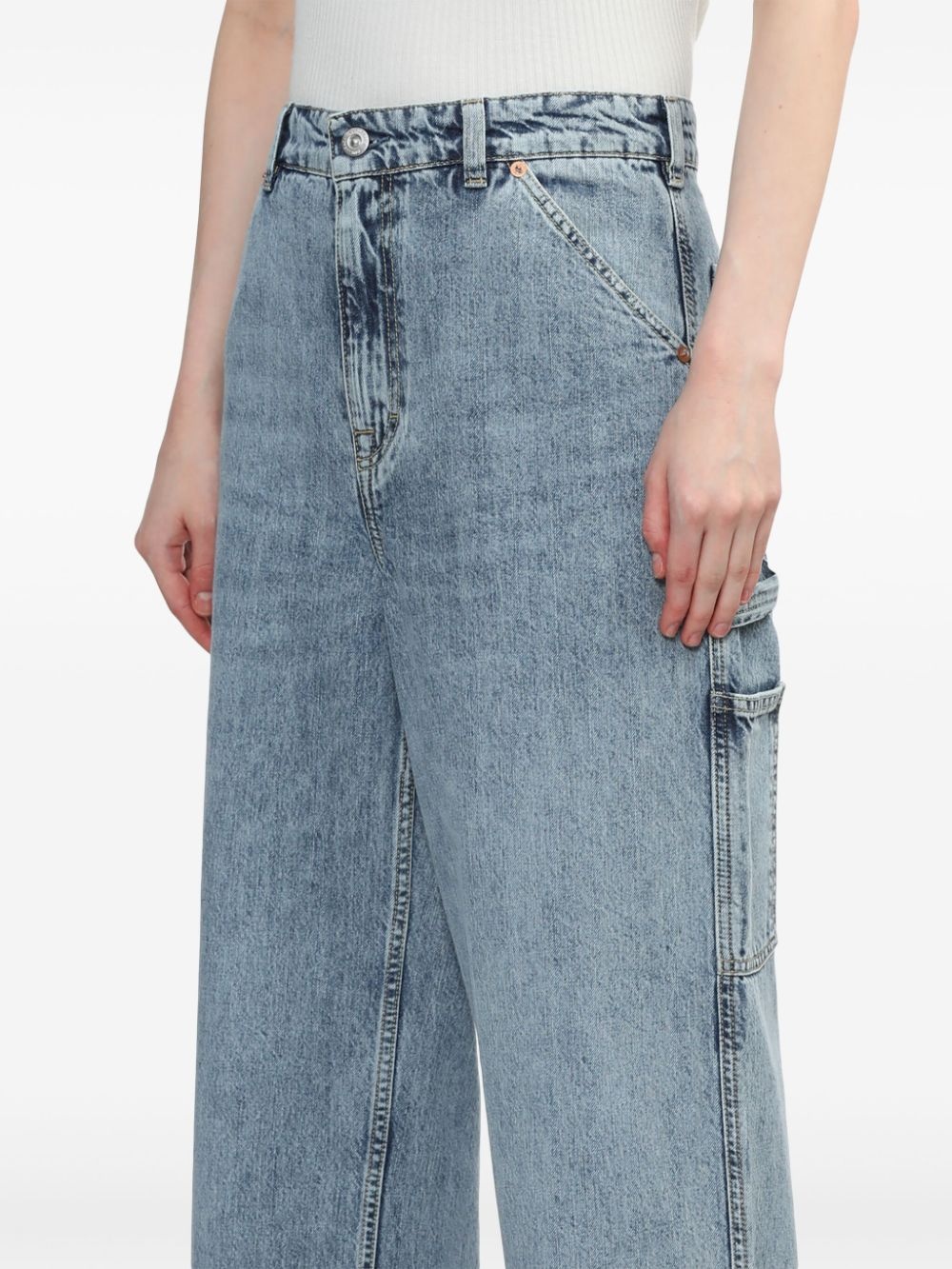 high-rise wide-leg jeans - 5