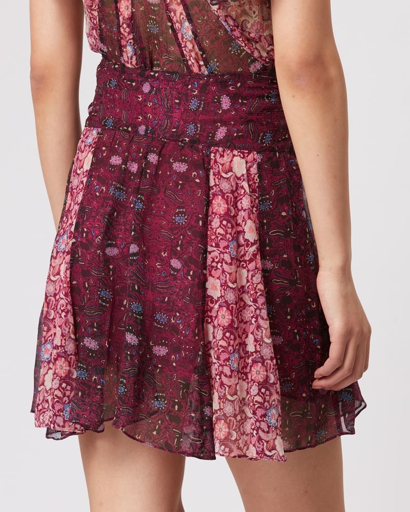 ODA PRINTED SILK SKIRT - 5