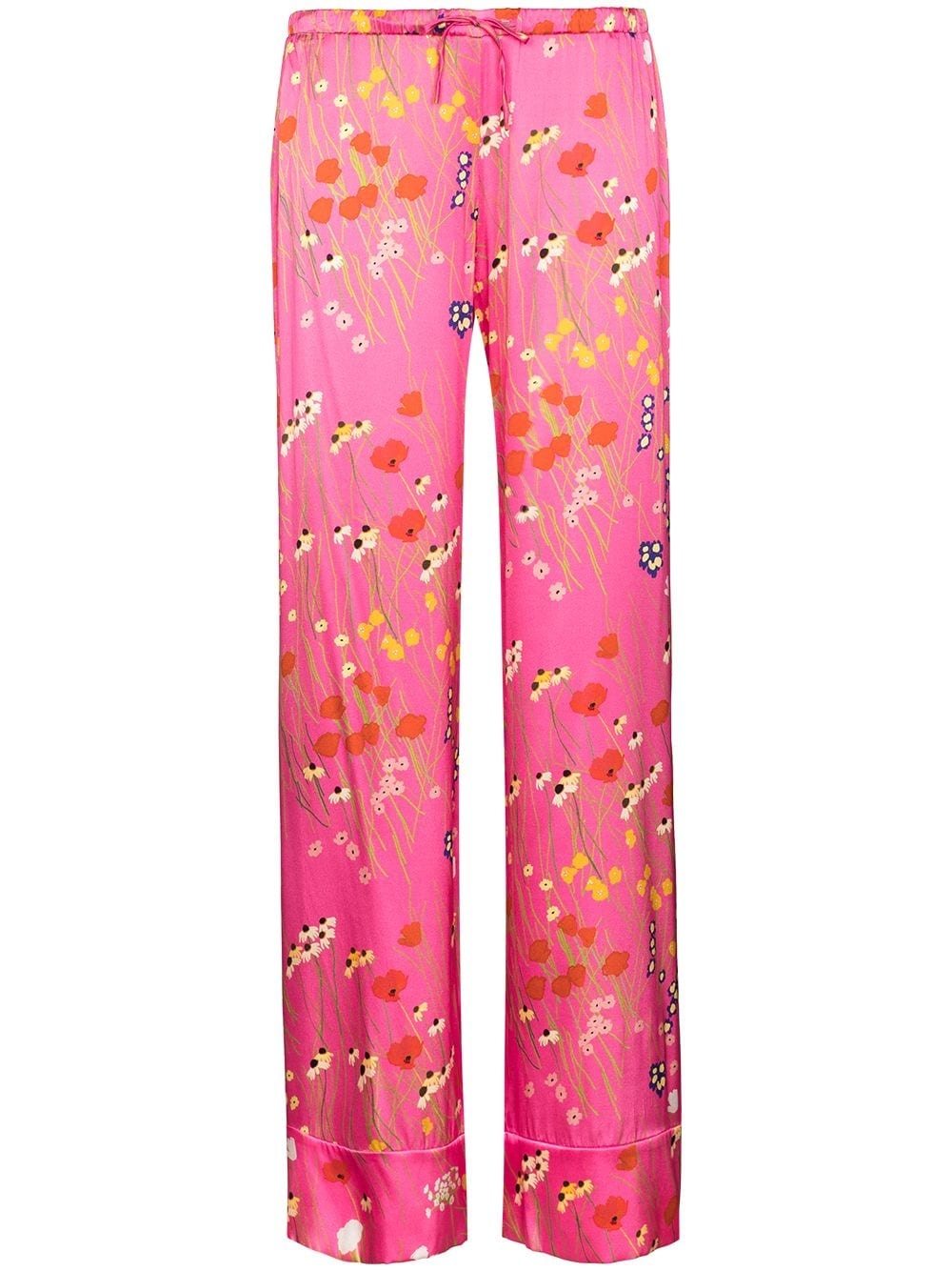 Louis floral-print straight-leg trousers - 1