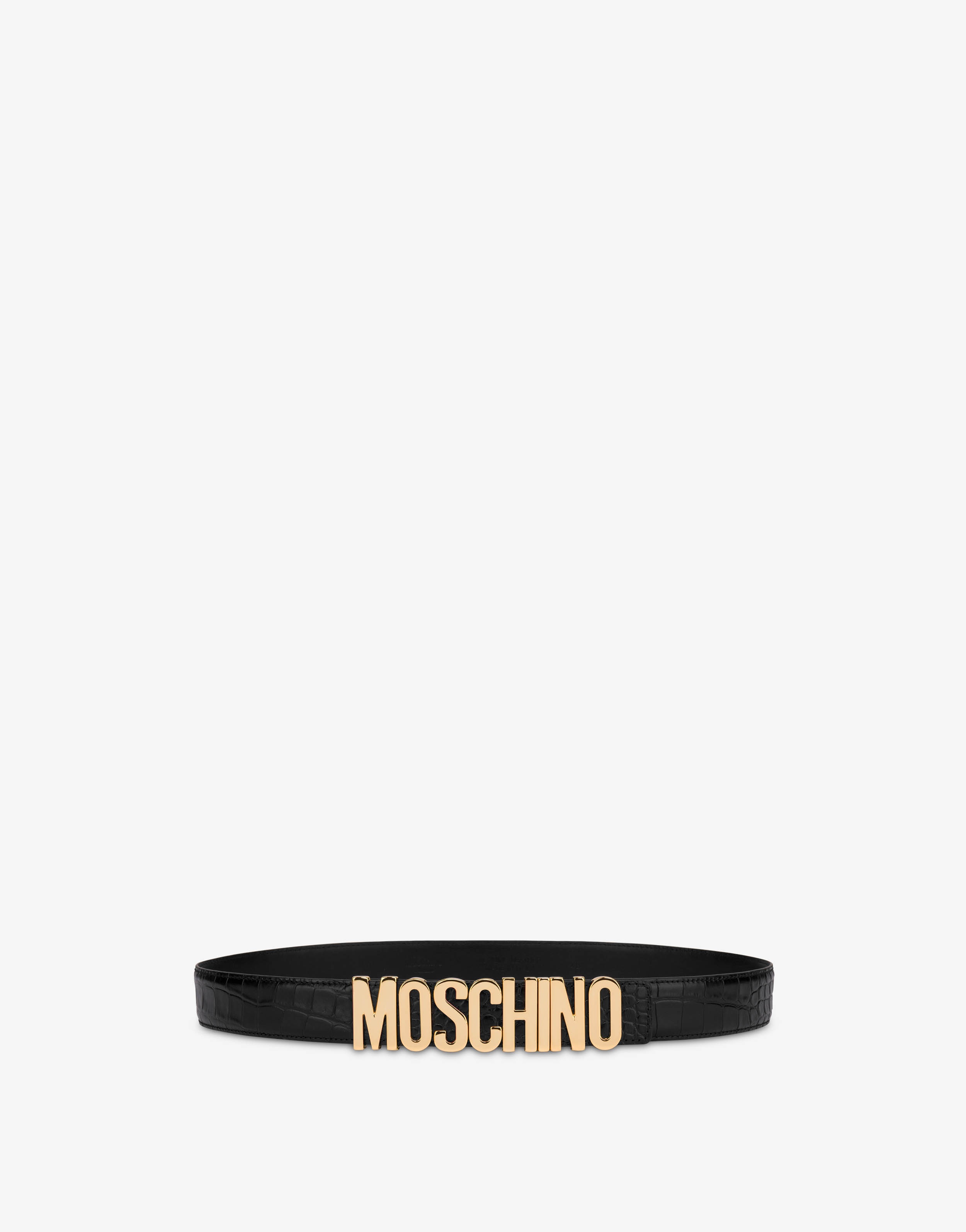 LETTERING LOGO CROCO BELT - 1