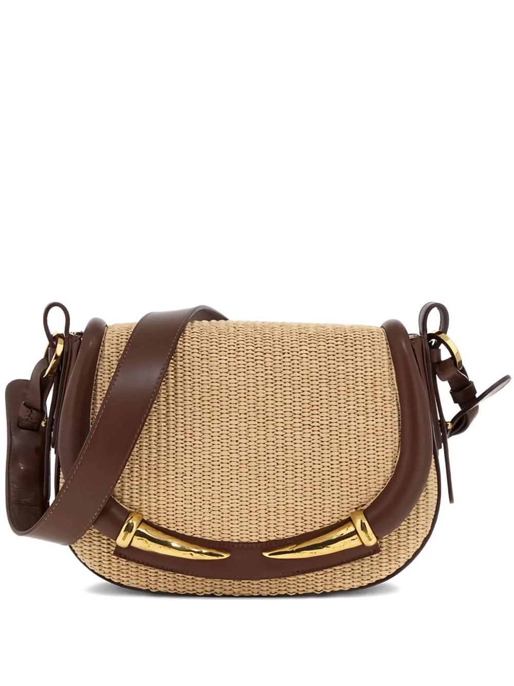 Fang woven shoulder bag - 1