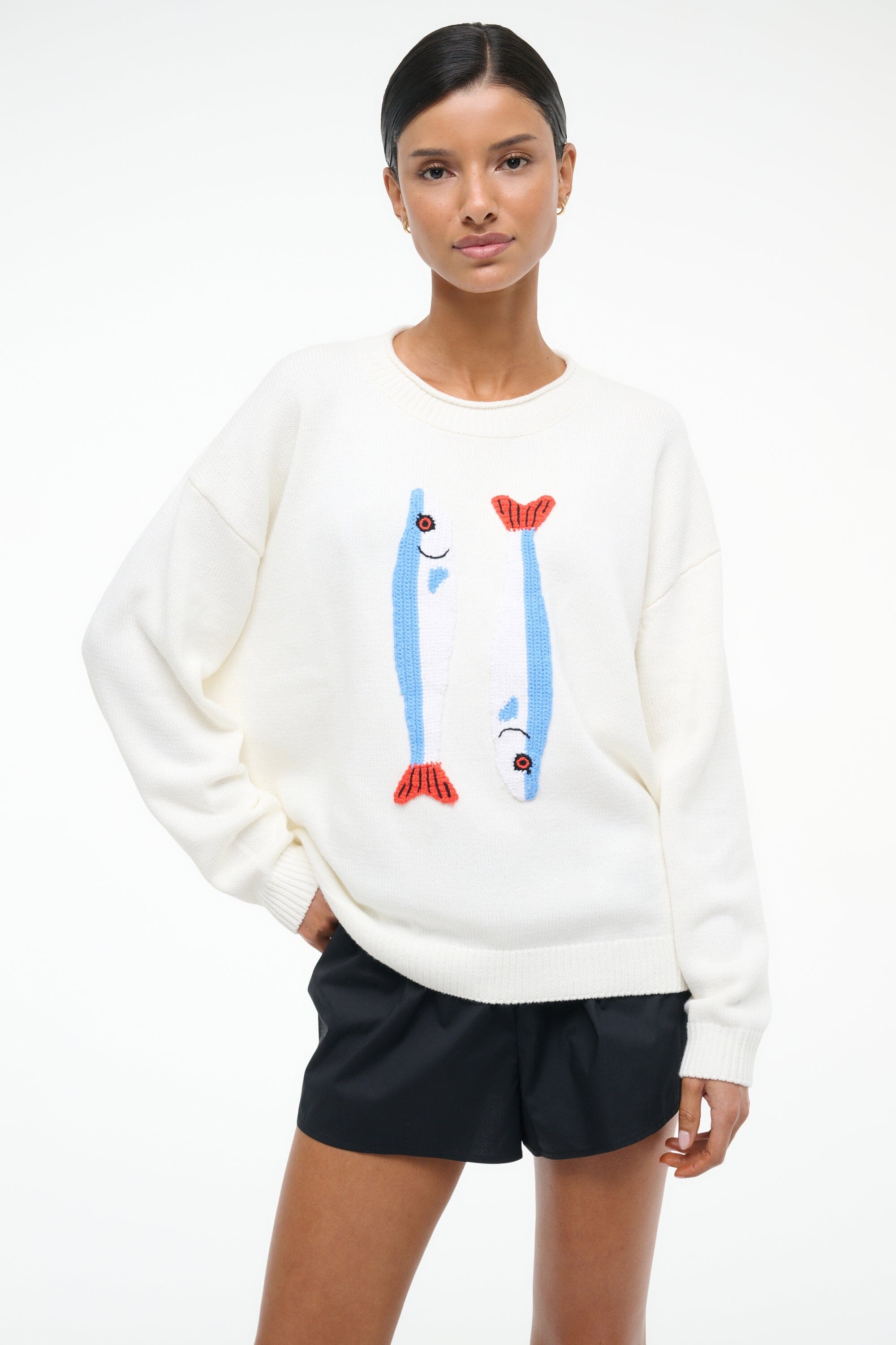STAUD GIADA SWEATER PIER IVORY - 2