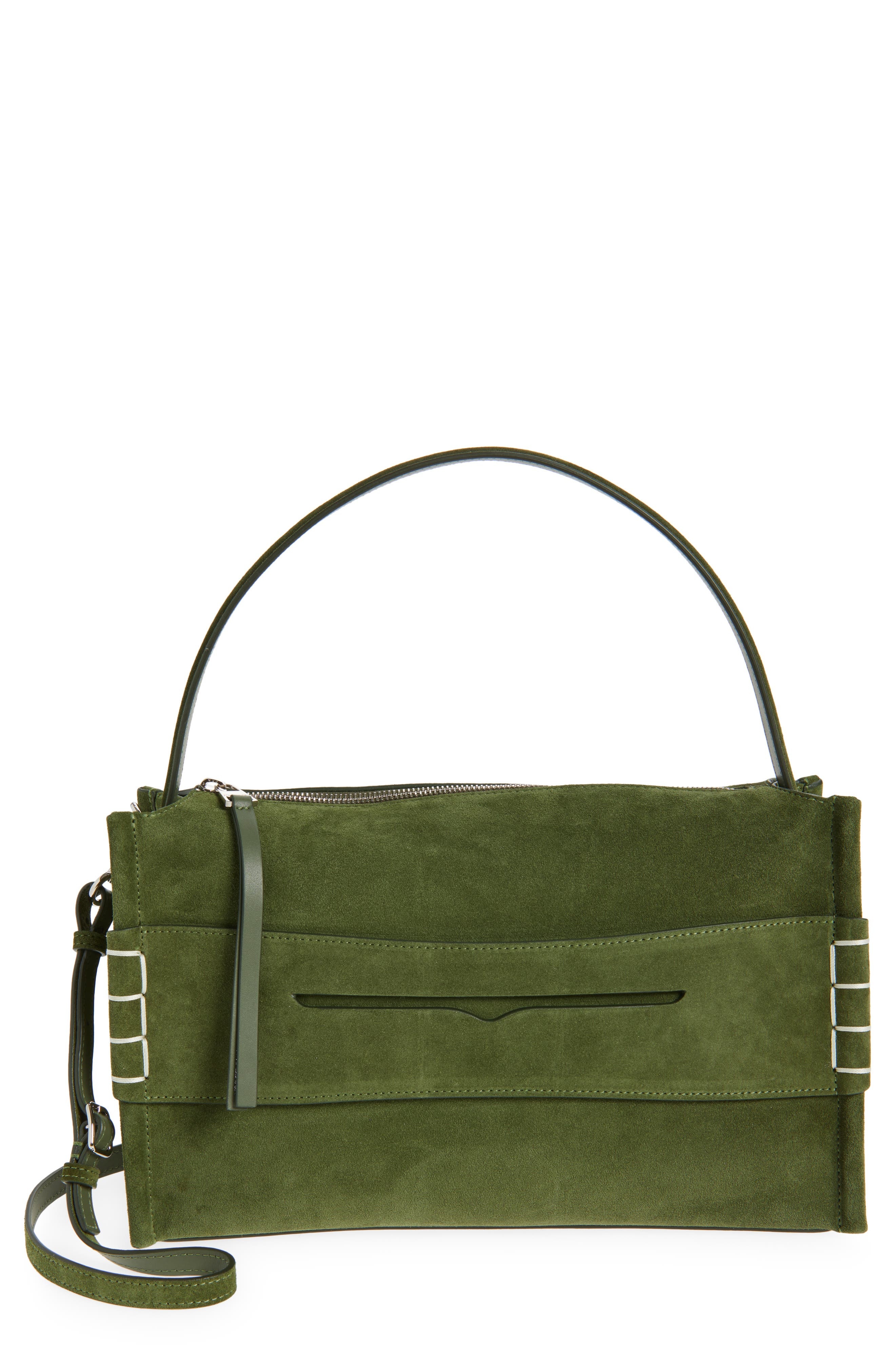 JW Anderson Medium Loafer Leather Shoulder Bag in Khaki 575 at Nordstrom - 1