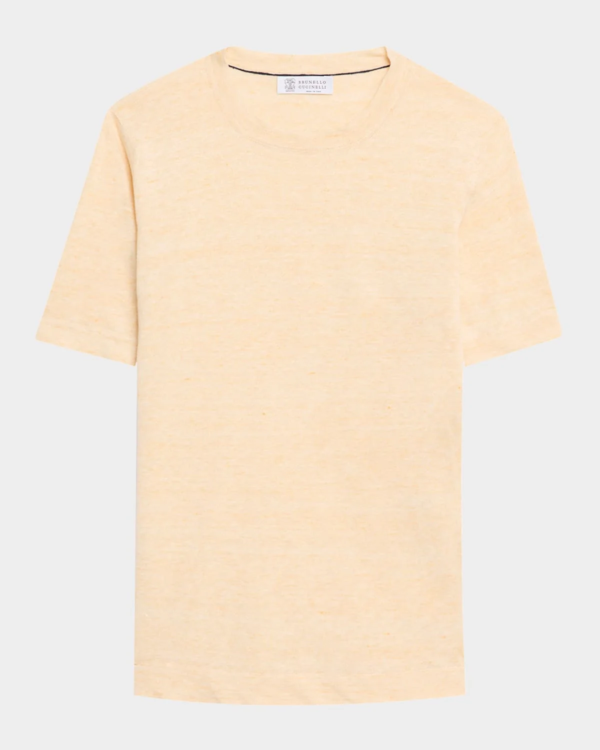Men's Linen and Cotton Heathered Crewneck T-Shirt - 1