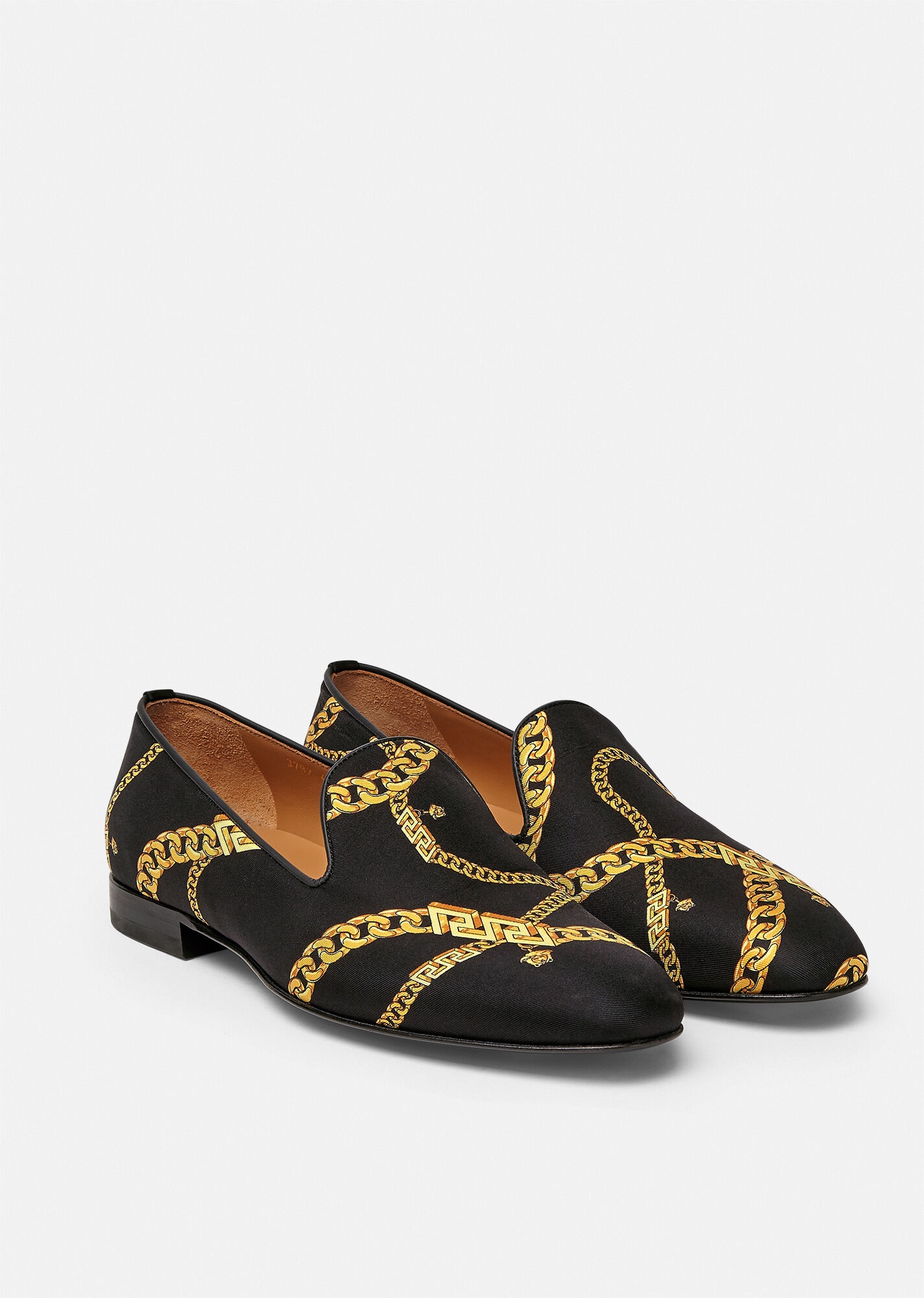 La Greca Chain Print Slippers - 4