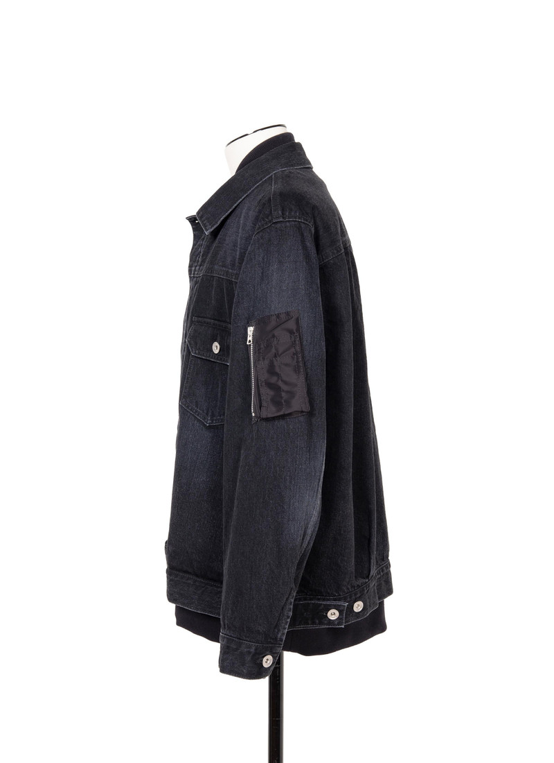 sacai Denim x Nylon Twill Jacket outlook