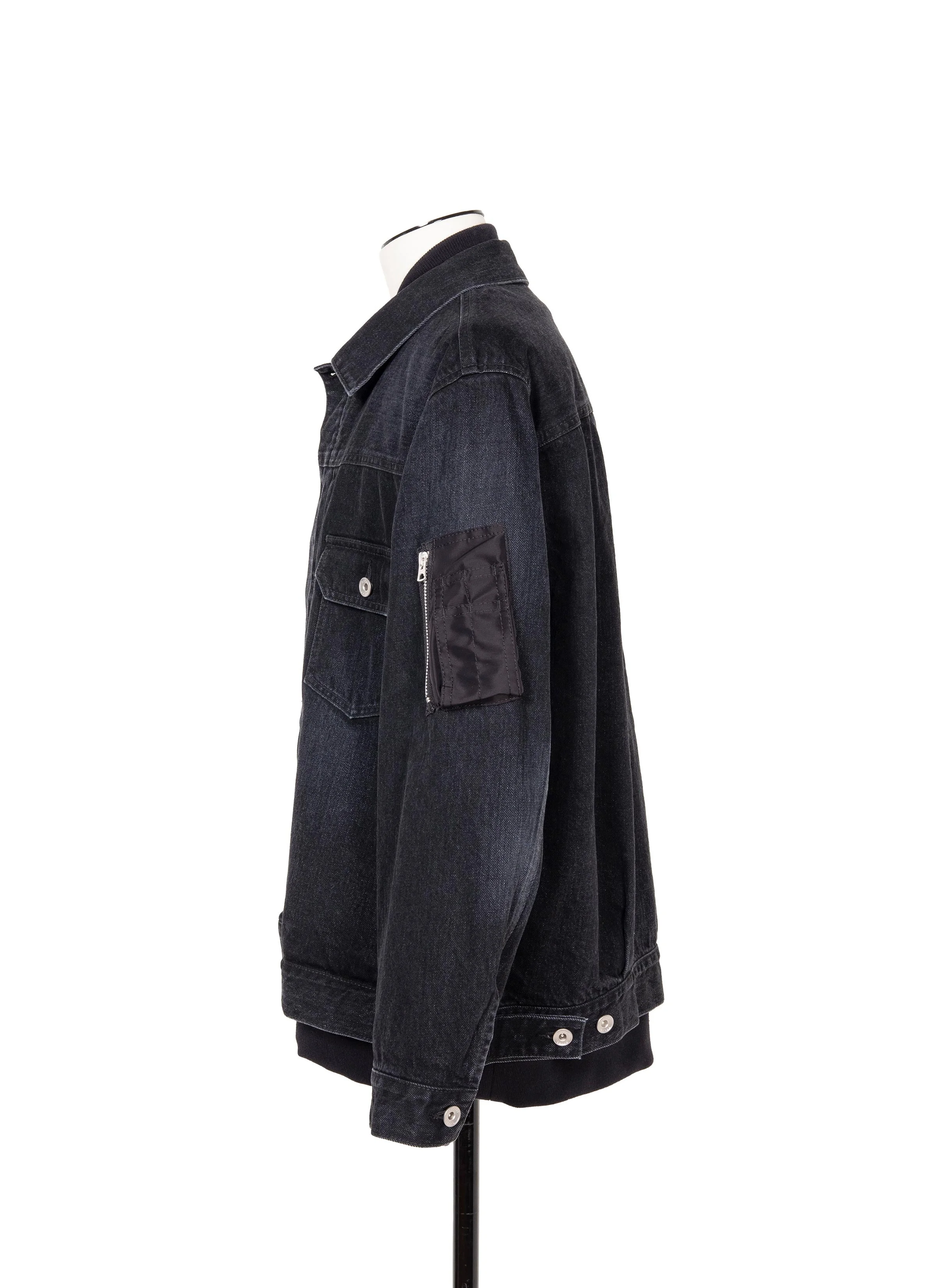 sacai Denim x Nylon Twill Jacket - scm-304-001 | REVERSIBLE