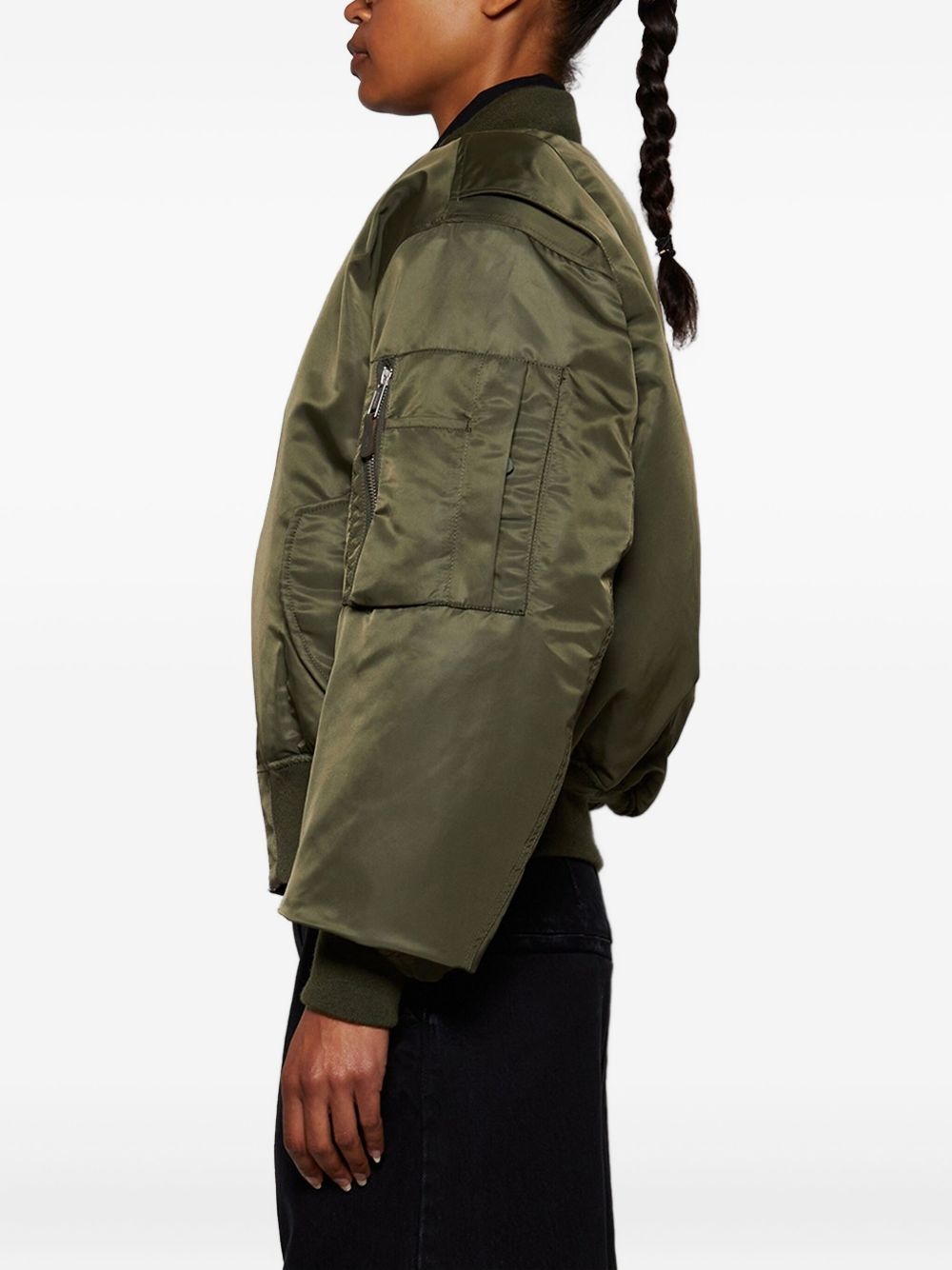 puffed sleeve bomber jacket - 4