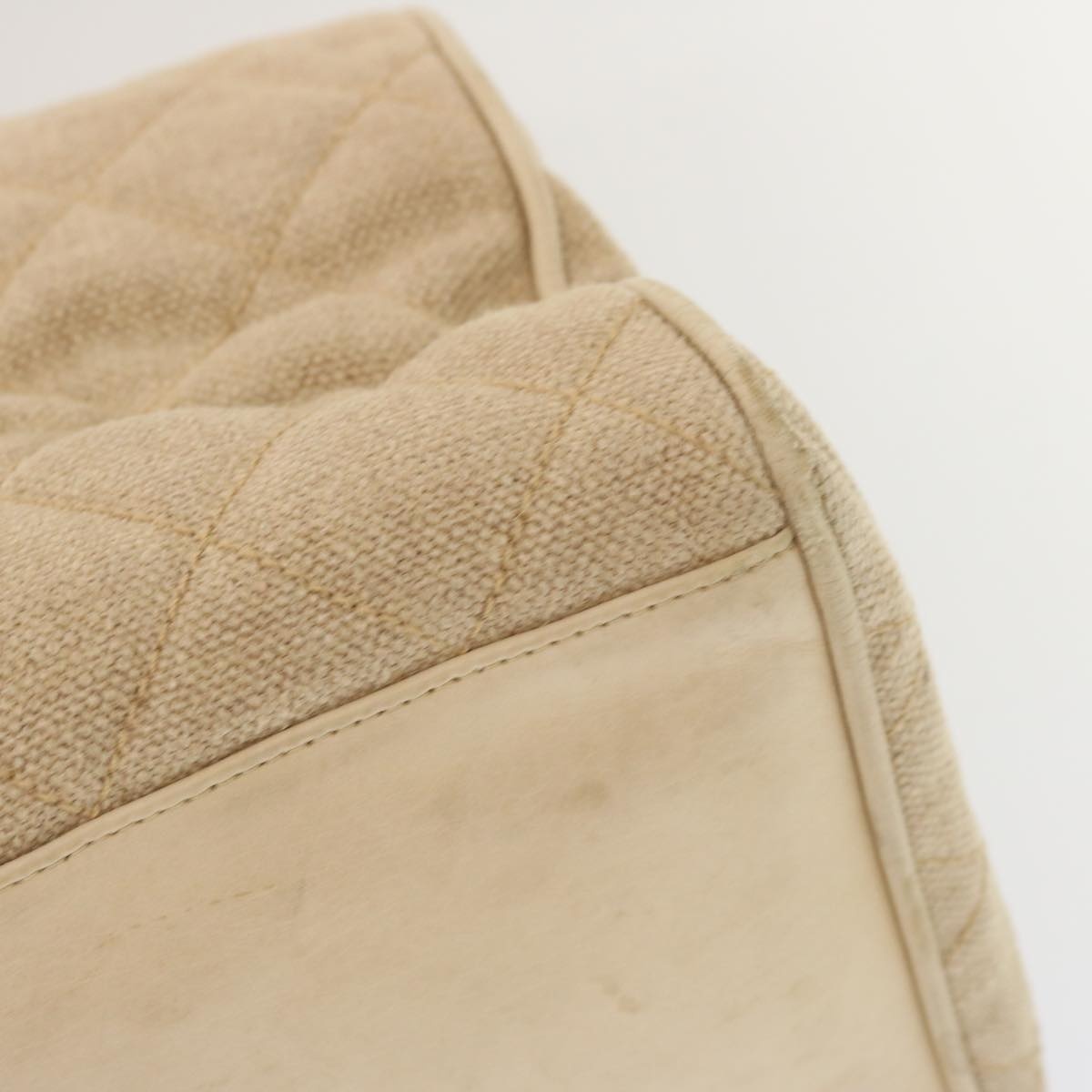 CHANEL Tote Bag Canvas Beige CC - 9