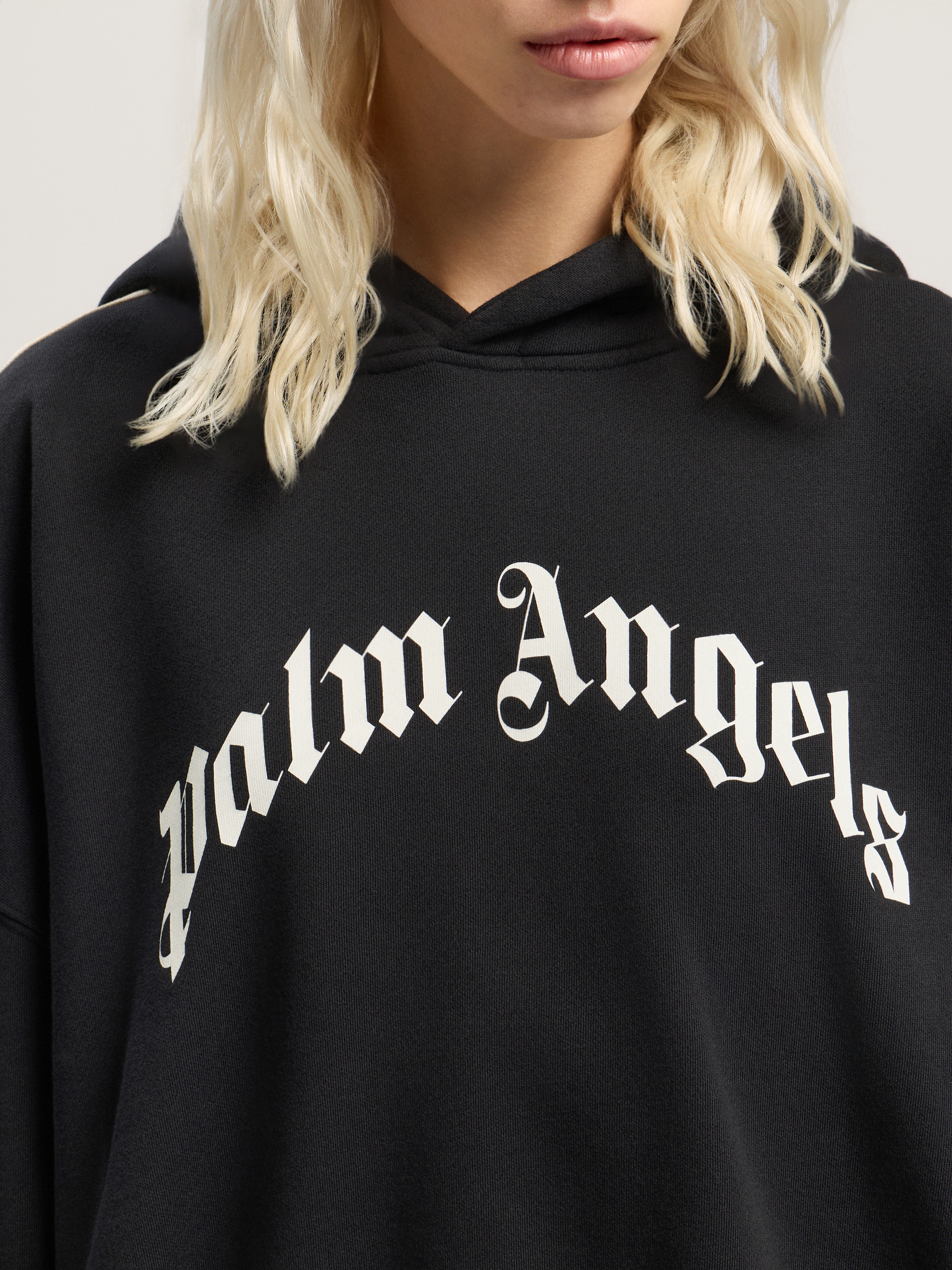 Curved Logo Track Crop Hoody - 5