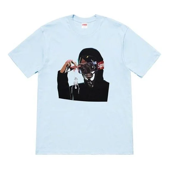Supreme SS19 Creeper Tee Light Blue Character Printing Short Sleeve Unisex SUP-SS19-232 - 1