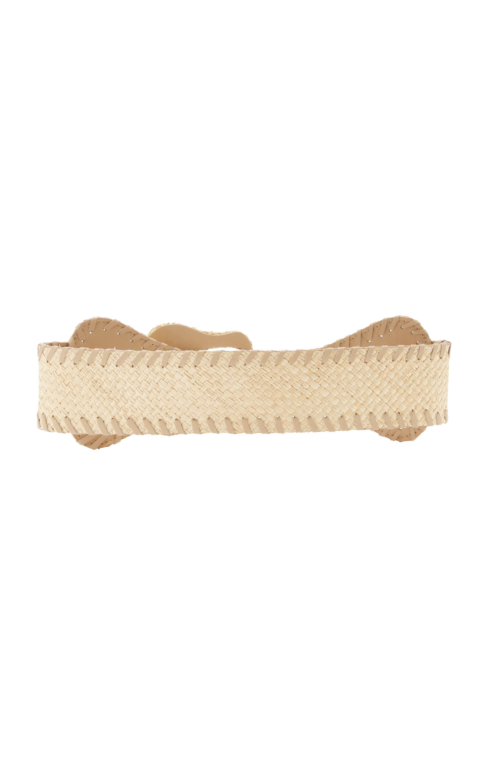 Aztec Culture Palm and Leather Belt white - 3