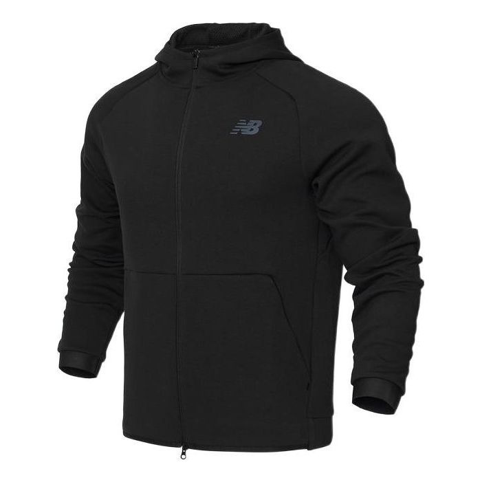 New Balance Logo Sportswear Tech Fleece Windrunner Jacket 'Black' AMJ21178-BK - 1