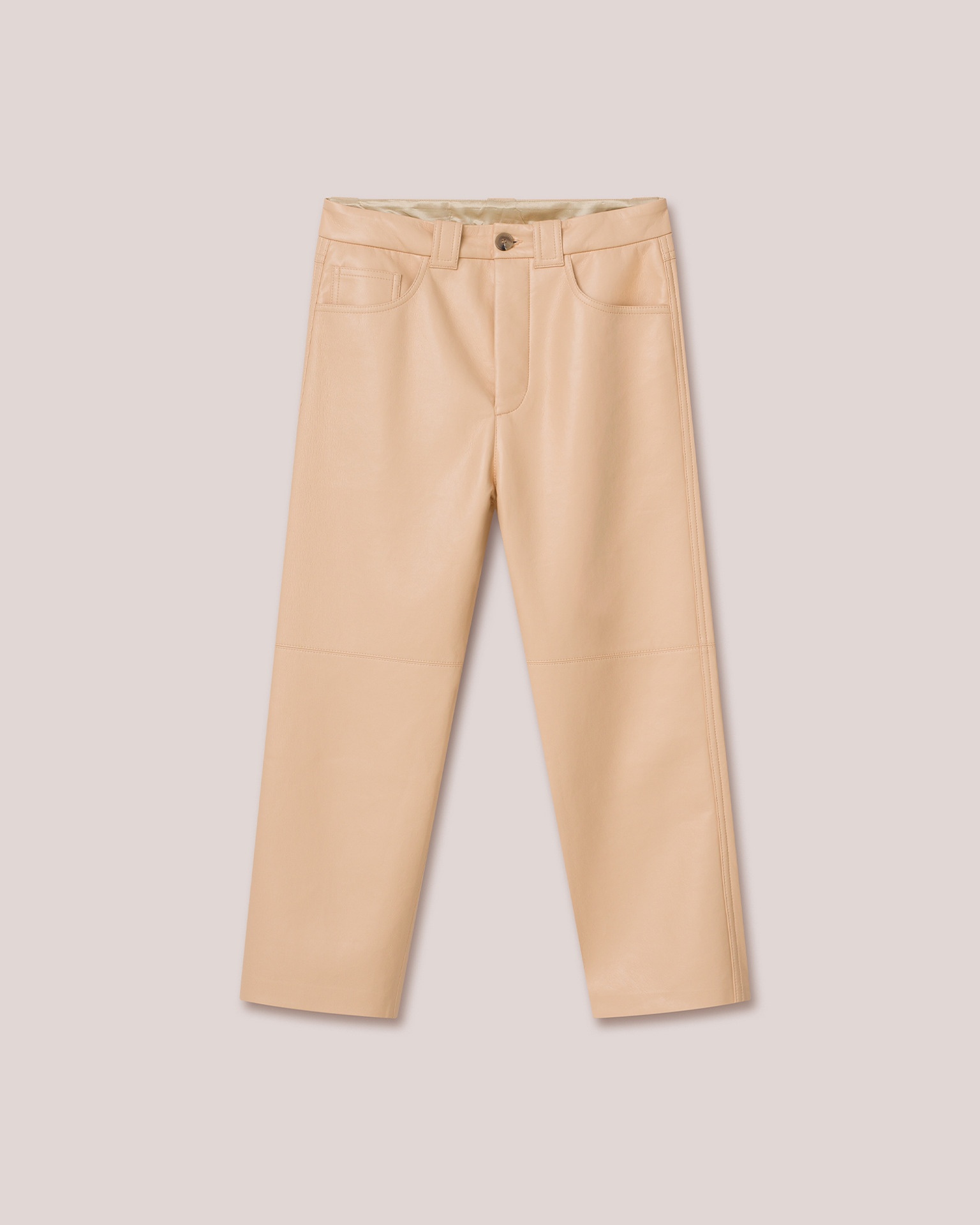 NOR - Regenerated leather pants - Peach - 1