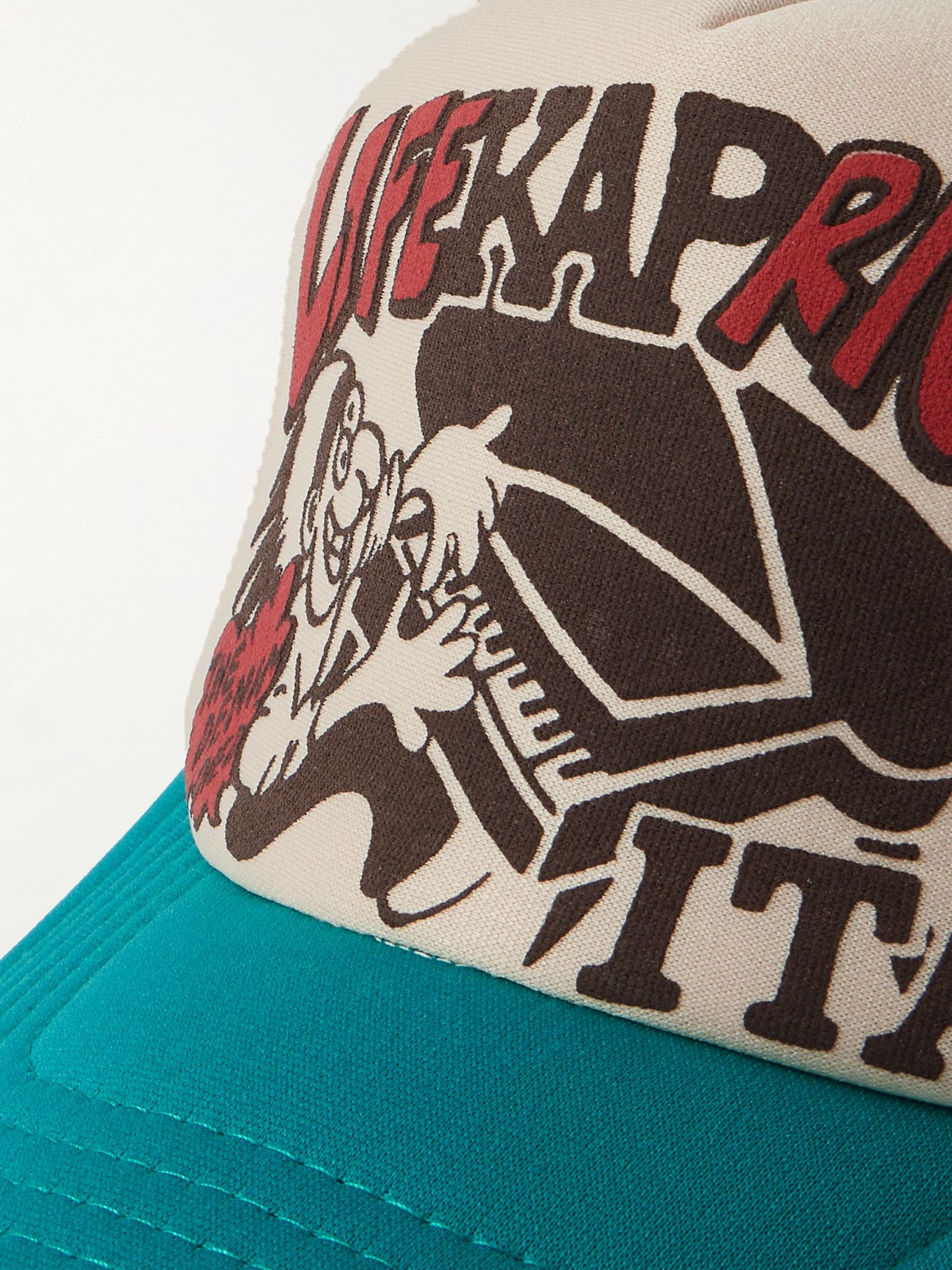 Life Kapriccio Mesh-Trimmed Printed Scuba Trucker Cap Blue - 4