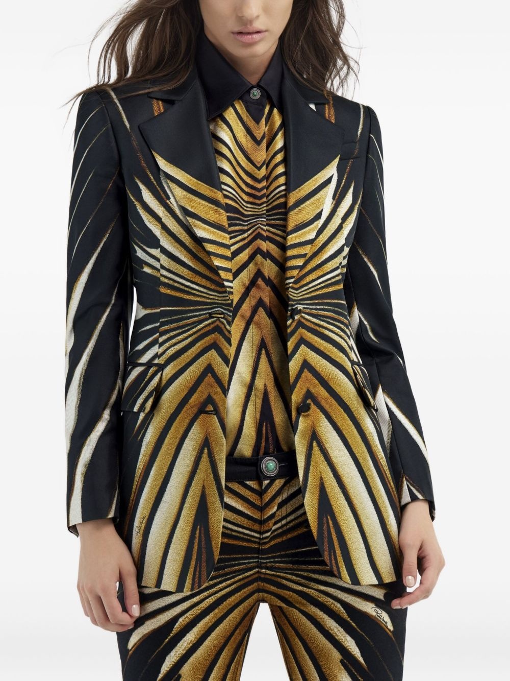 Ray Of Gold-print tailored blazer - 3