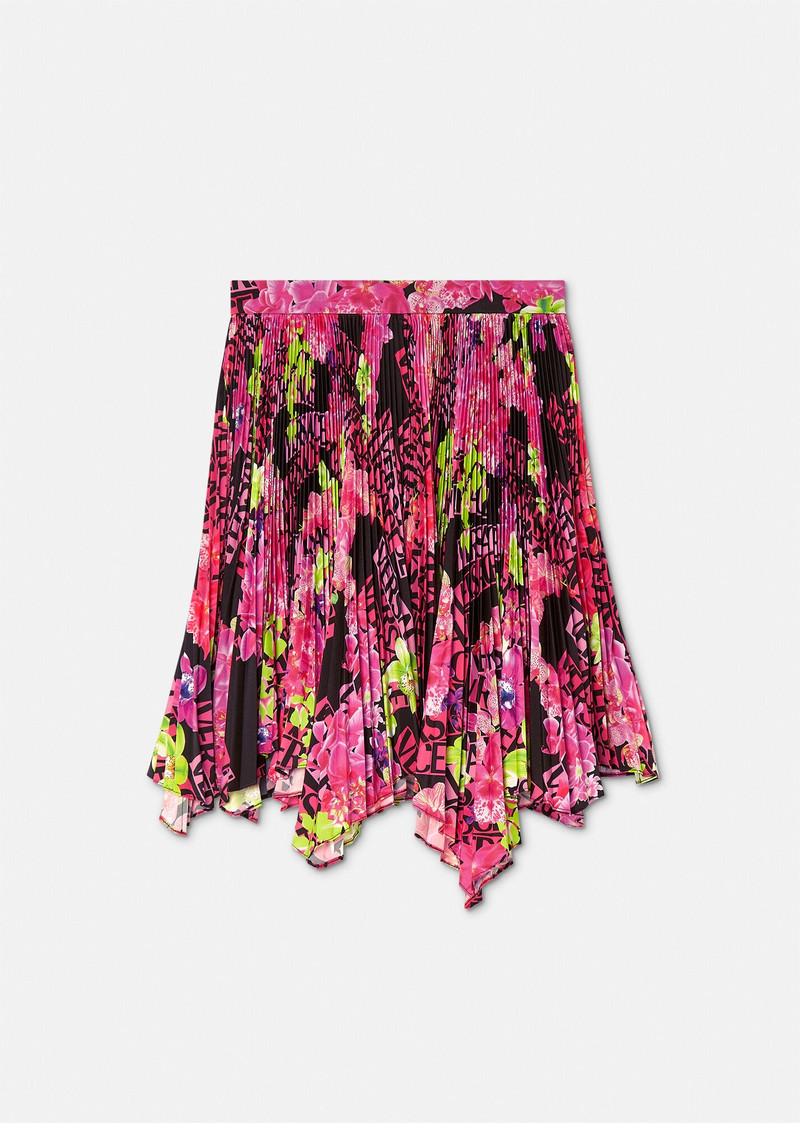 Logo Orchid Pleated Skirt 1