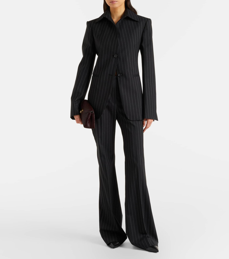 Sportmax Rive striped wool-blend gabardine blazer outlook