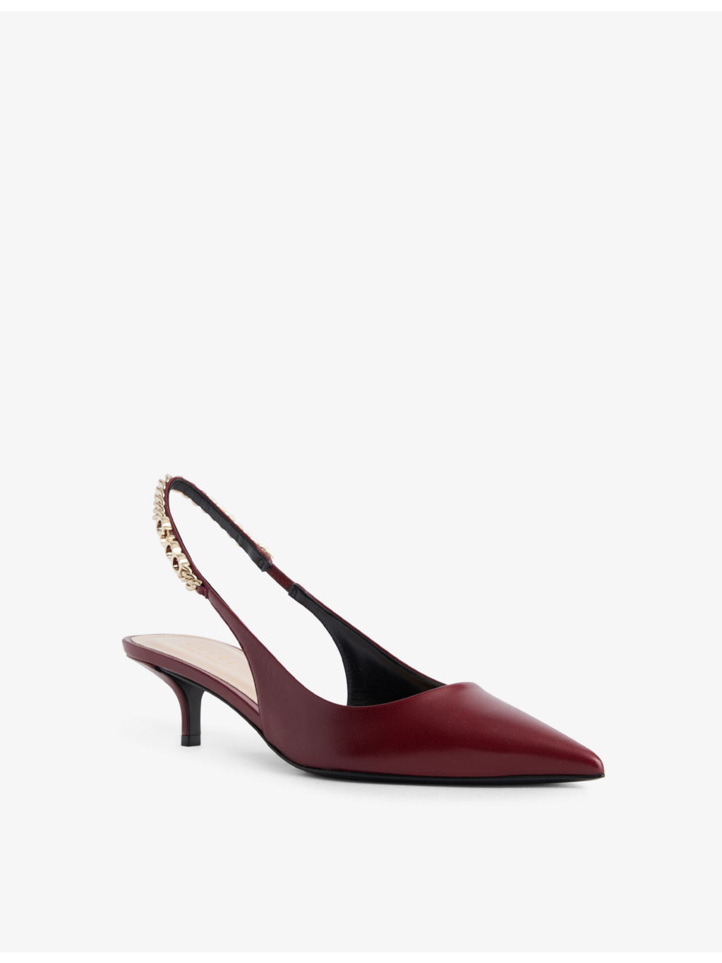 Signoria slingback heeled leather pumps - 3