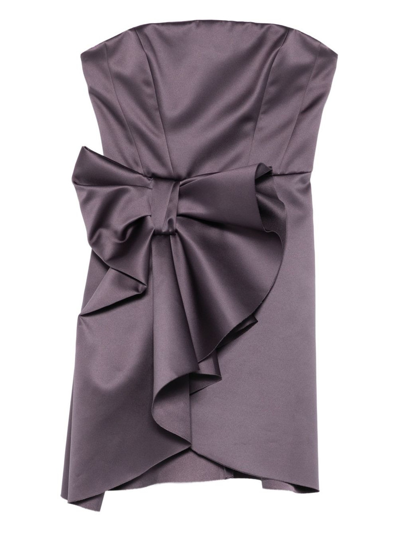 bow-embellishment mini dress 1