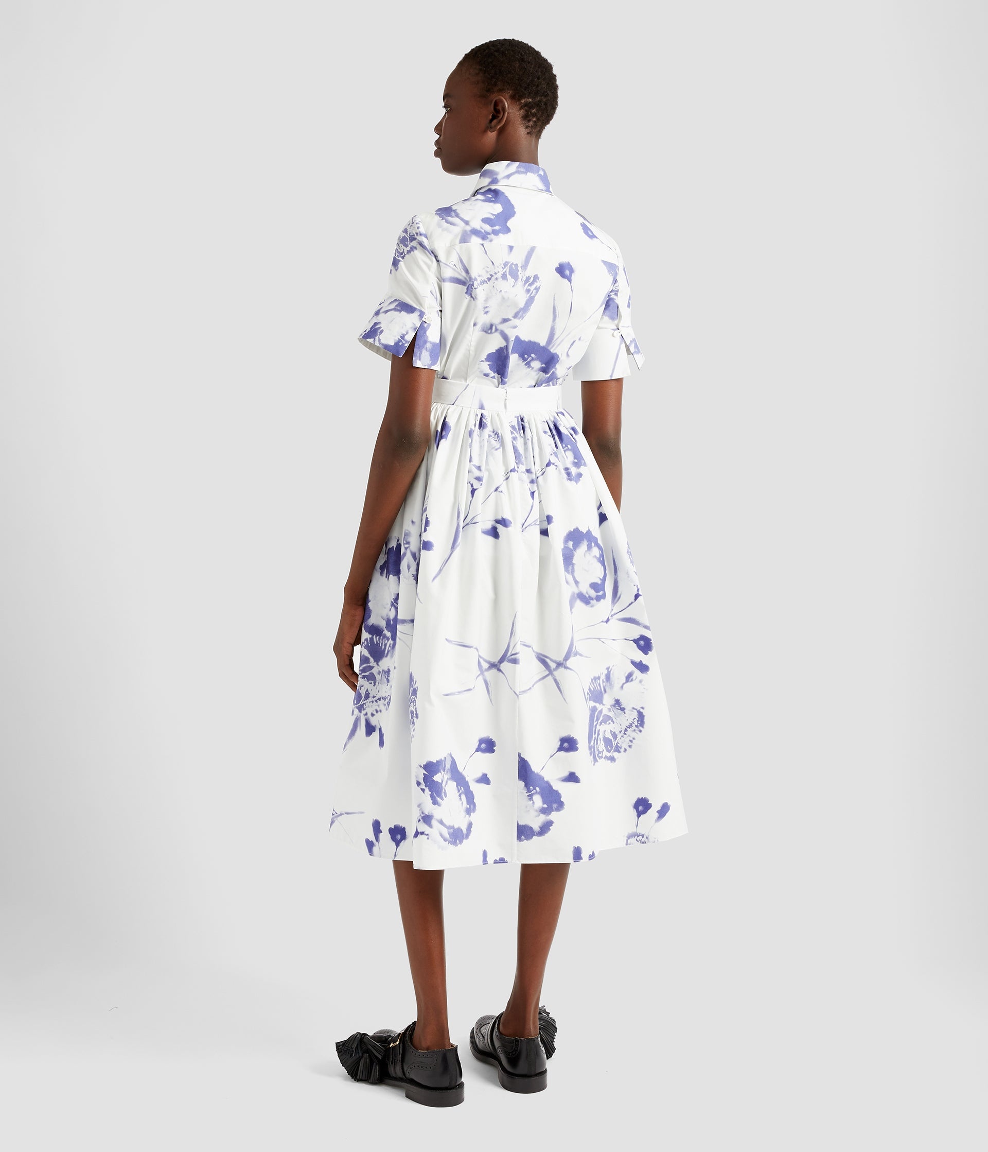 GATHERED MIDI SKIRT - 3