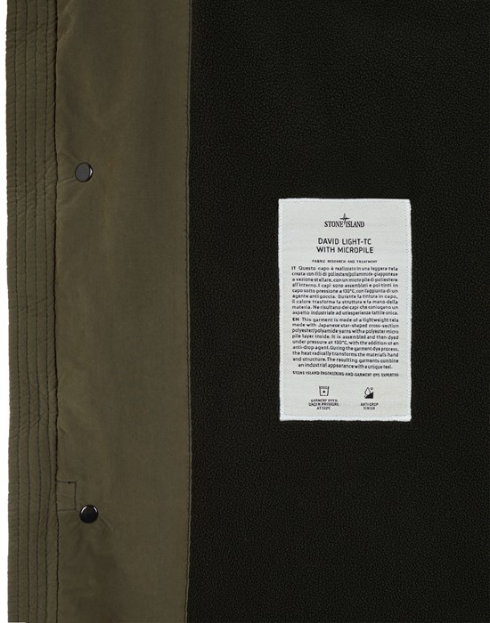 Stone Island 70631 DAVID LIGHT-TC WITH MICRO FLEECE OLIVE GREEN