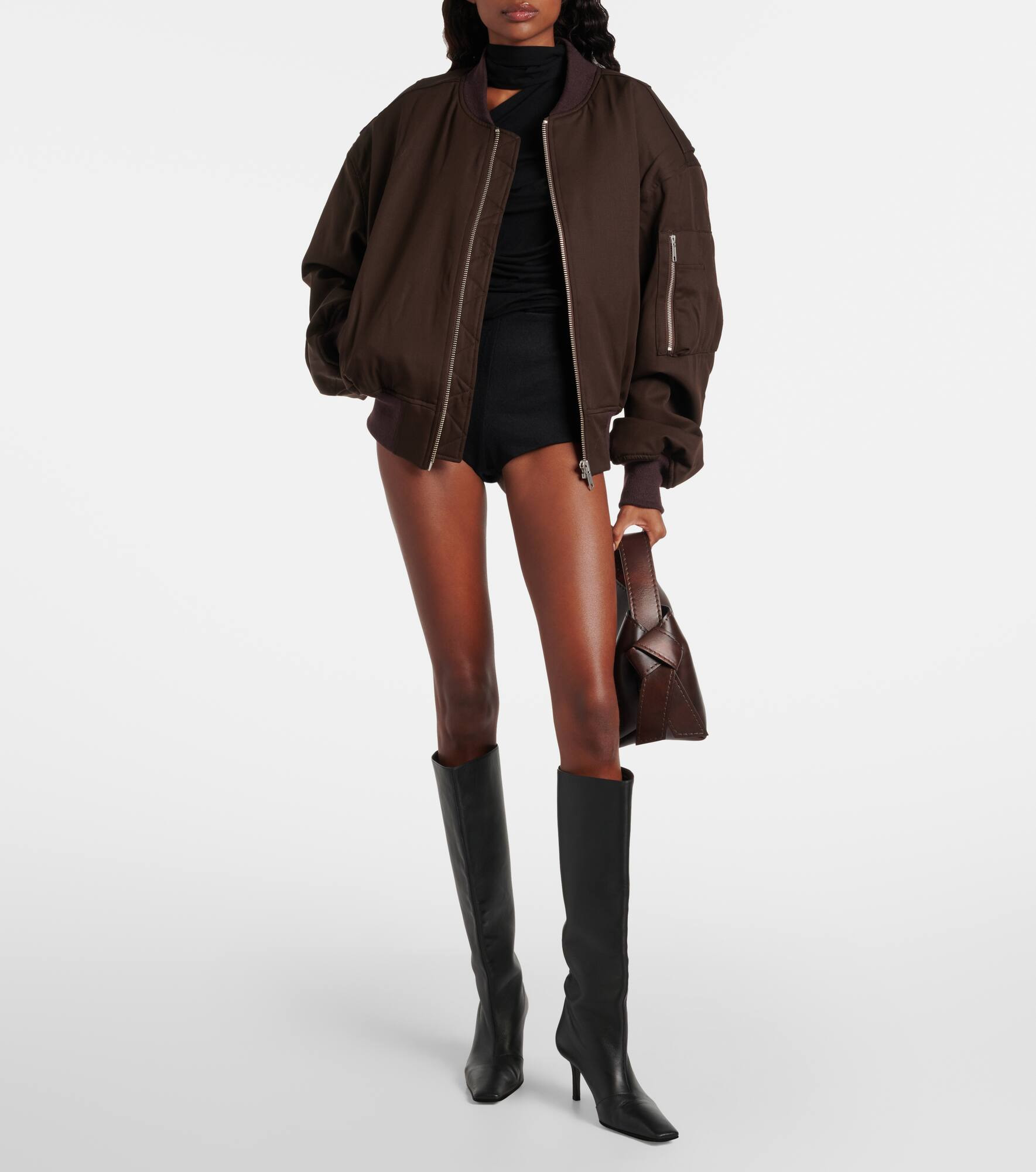 Mid-rise wool shorts - 2