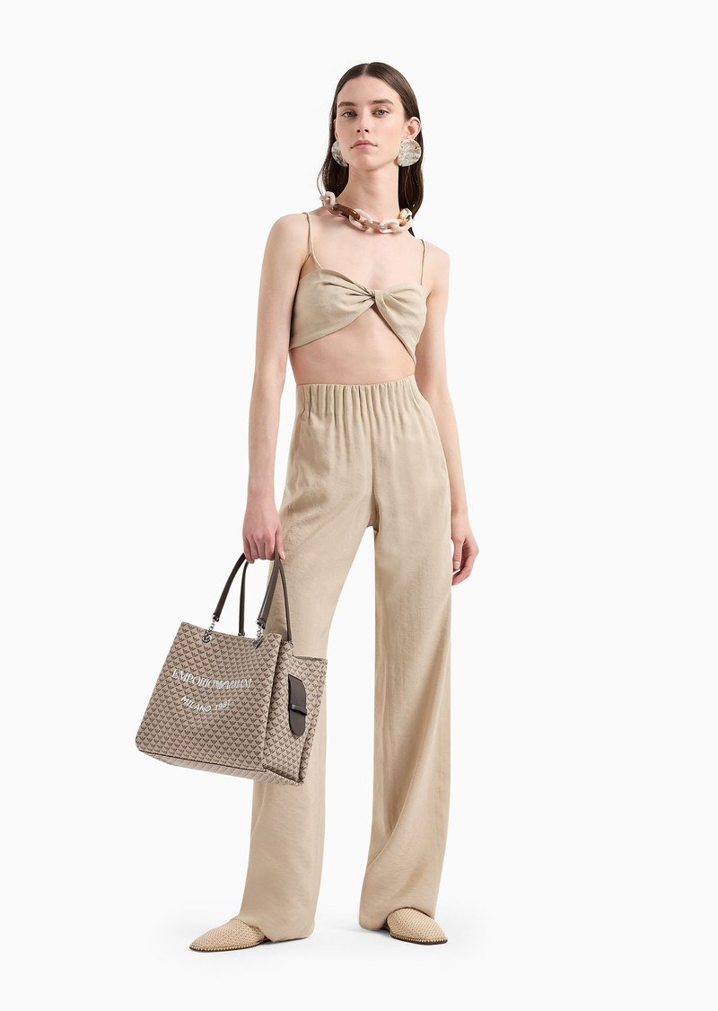 All-over eagle shopper bag with eagle charm 7