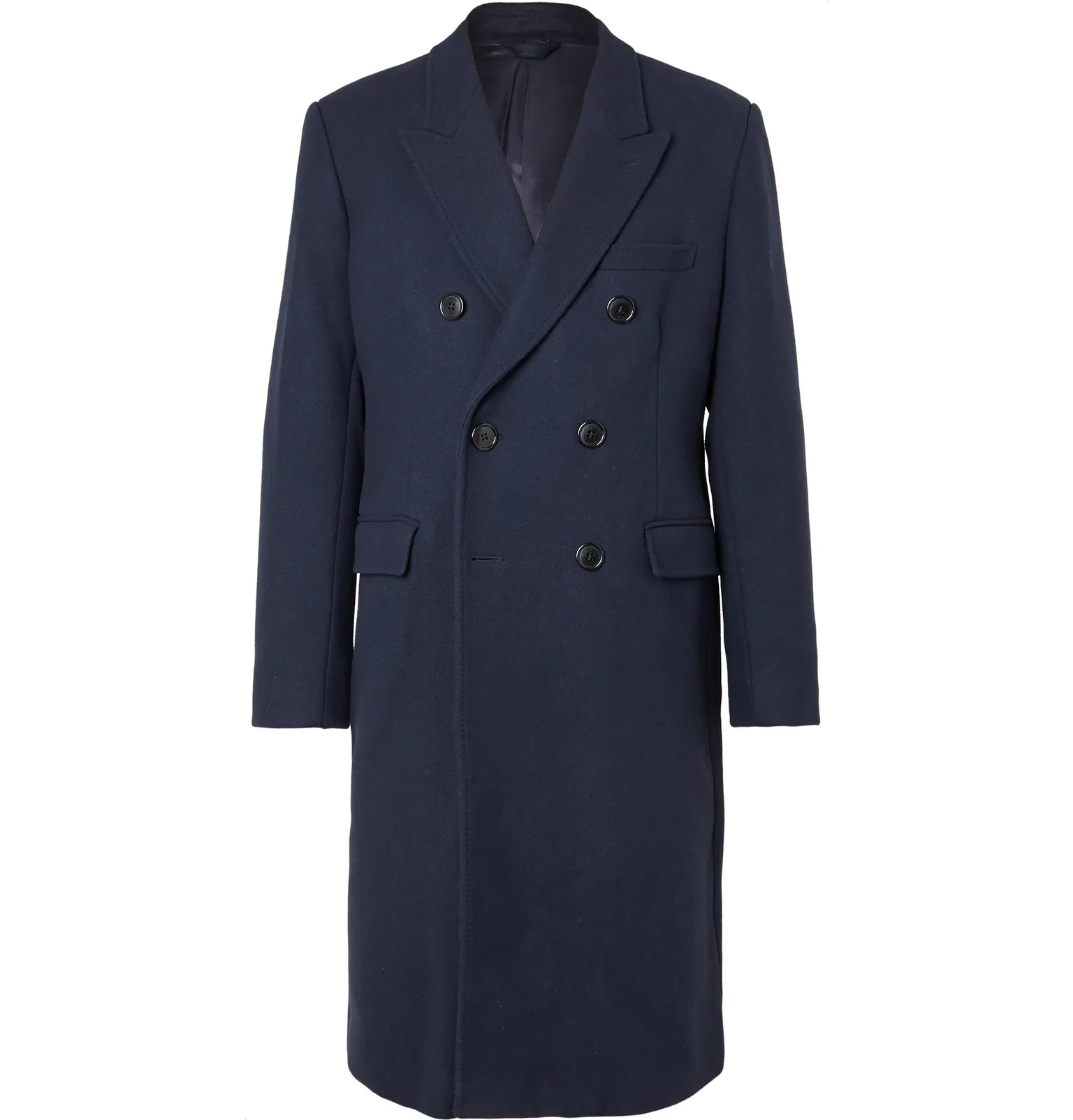 Double-Breasted Virgin Wool-Blend Coat - 1