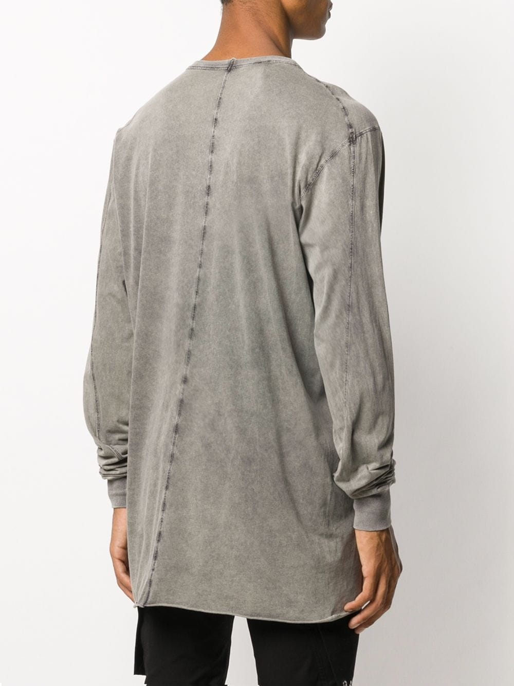 washed long sleeved T-shirt - 4