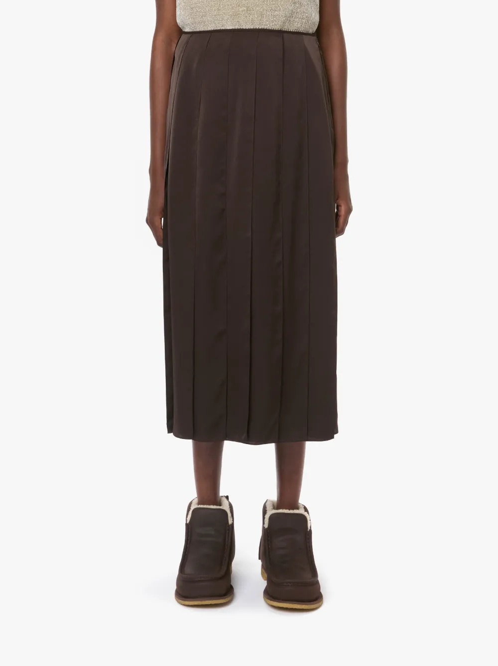 RIBBON PANEL MIDI SKIRT - 2