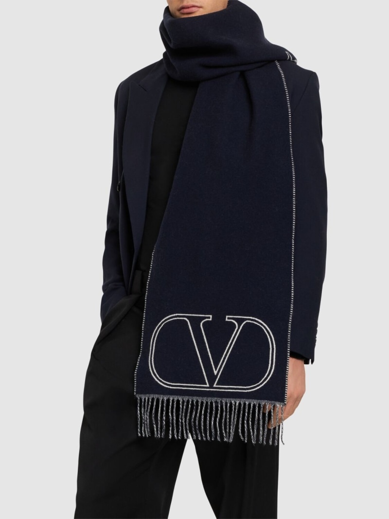 Vlogo signature cashmere scarf - 2