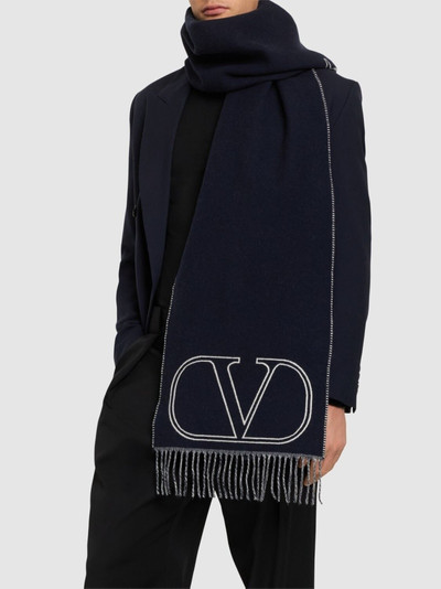 Valentino Vlogo signature cashmere scarf outlook