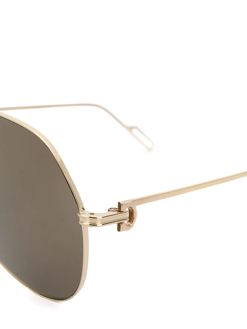 logo tinted aviator sunglasses - 3