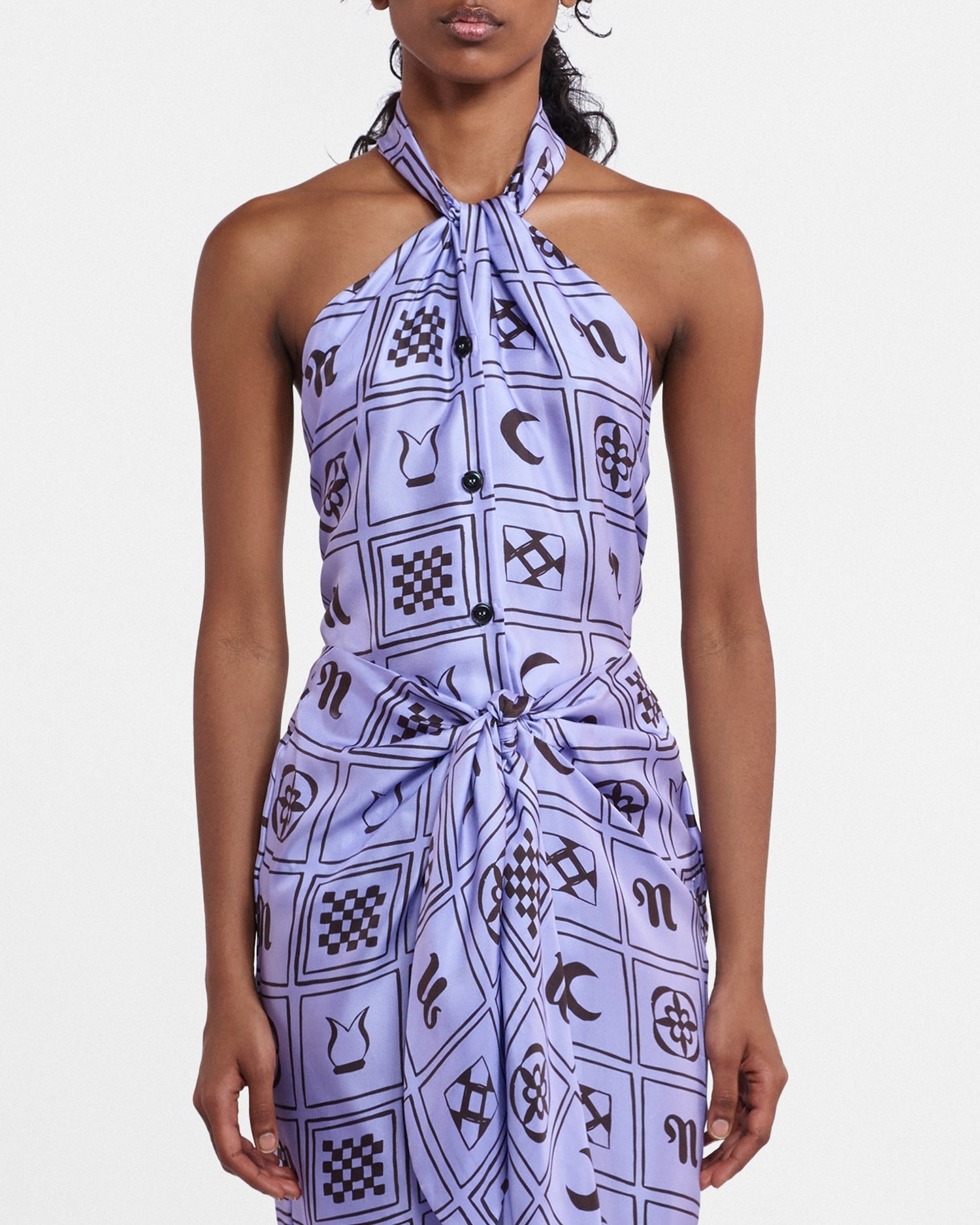 Printed Silk-Twill Top - 3