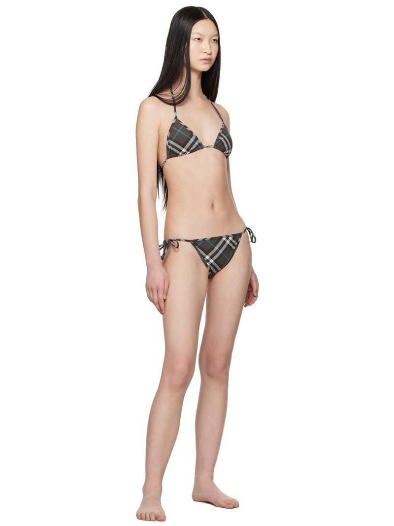 Burberry Brown Check Bikini Top outlook