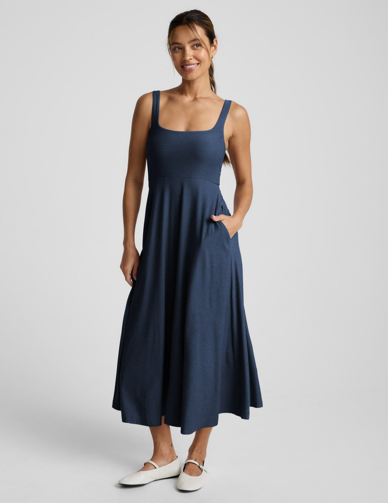BEYOND YOGA Featherweight At The Ready Square Neck Midi Dress outlook