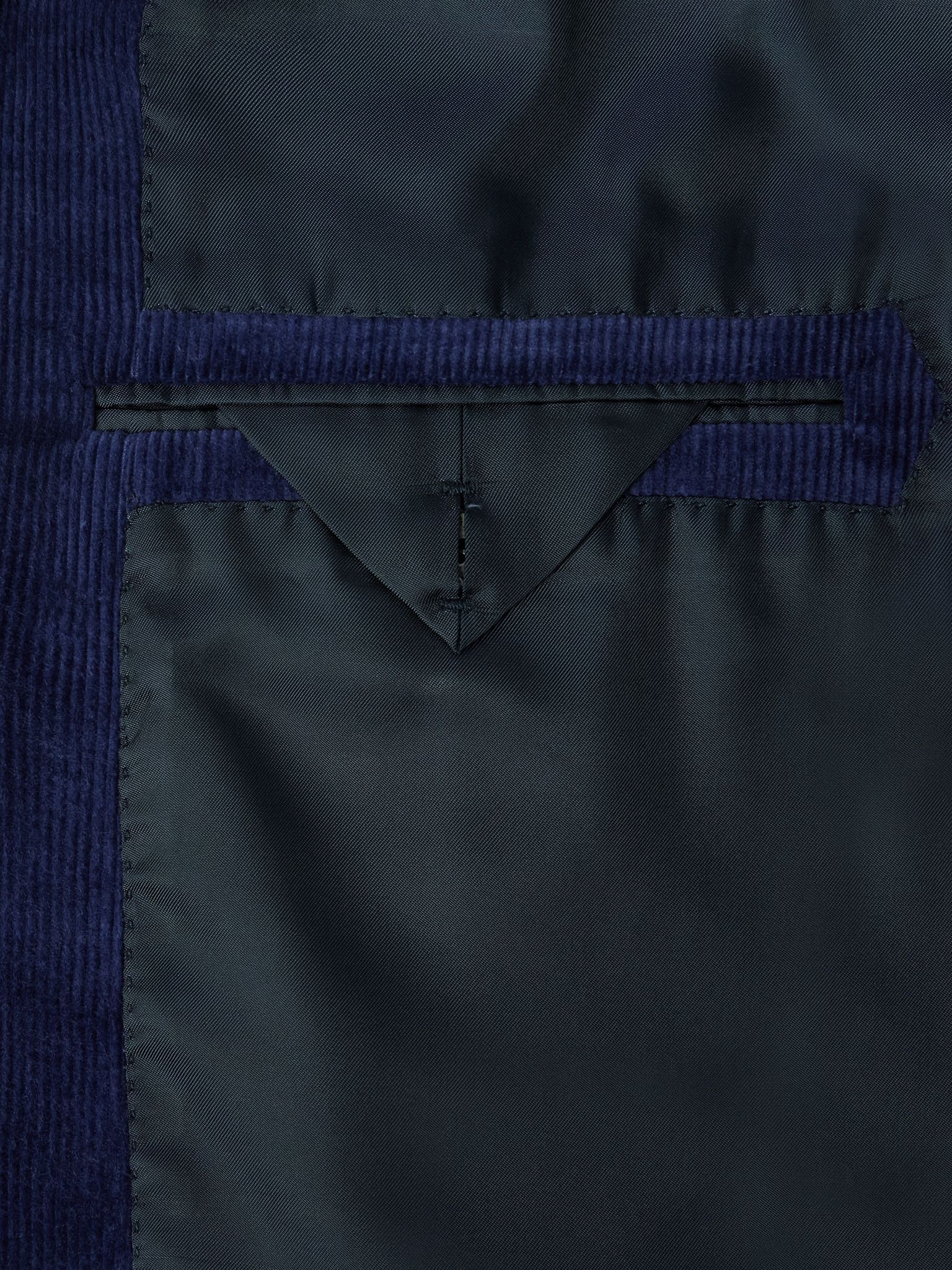 Cotton-Blend Corduroy Suit Jacket Navy - 6