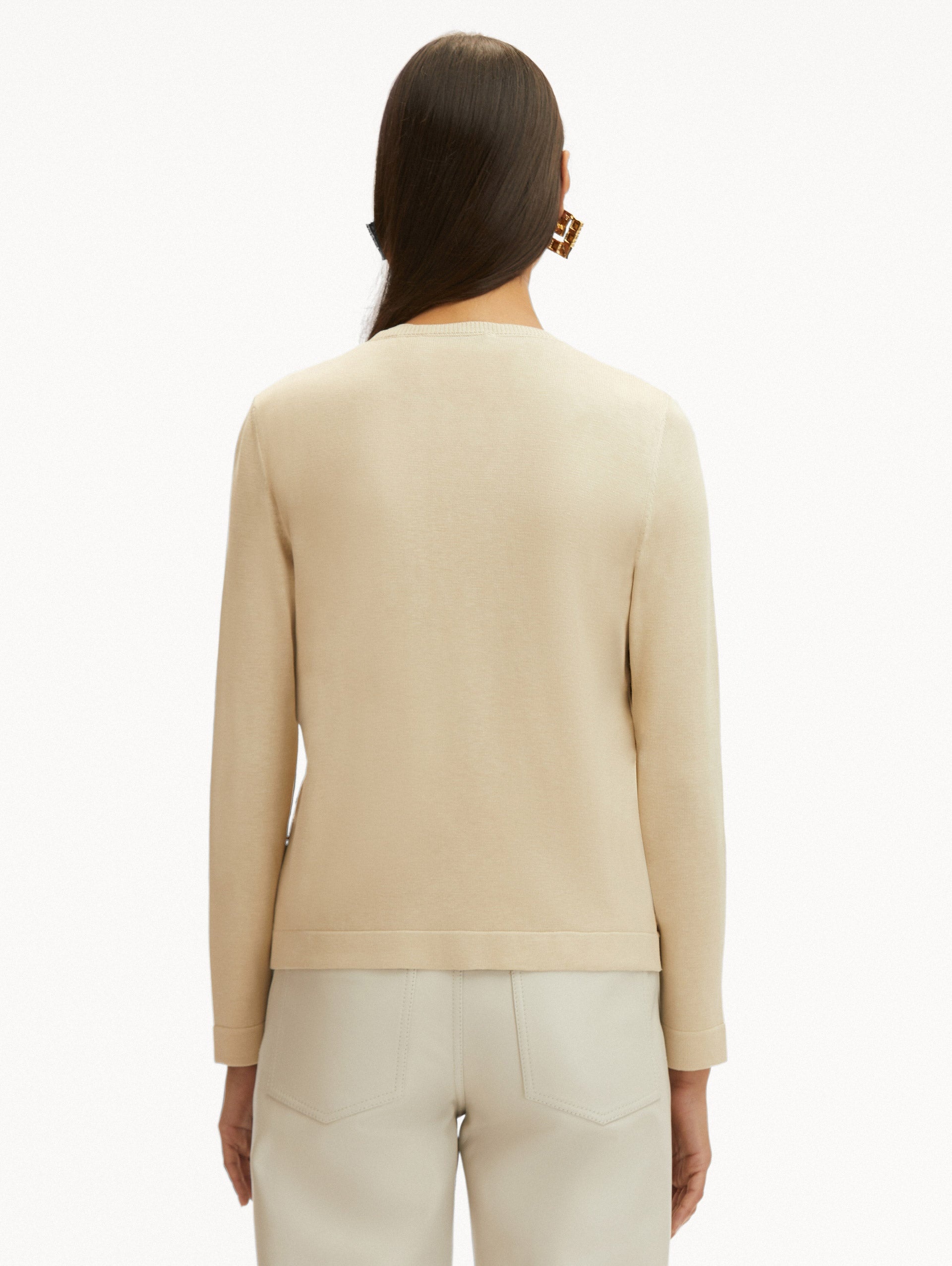 GOLD FOIL ENGLISH ROSE INSET CARDIGAN - 5
