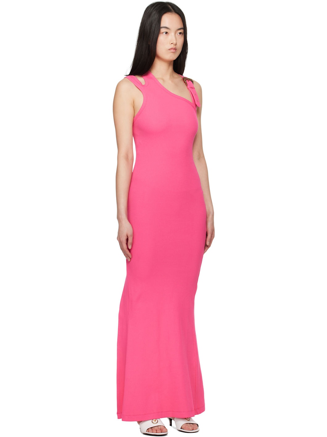 Pink Baroque Buckle Maxi Dress - 2