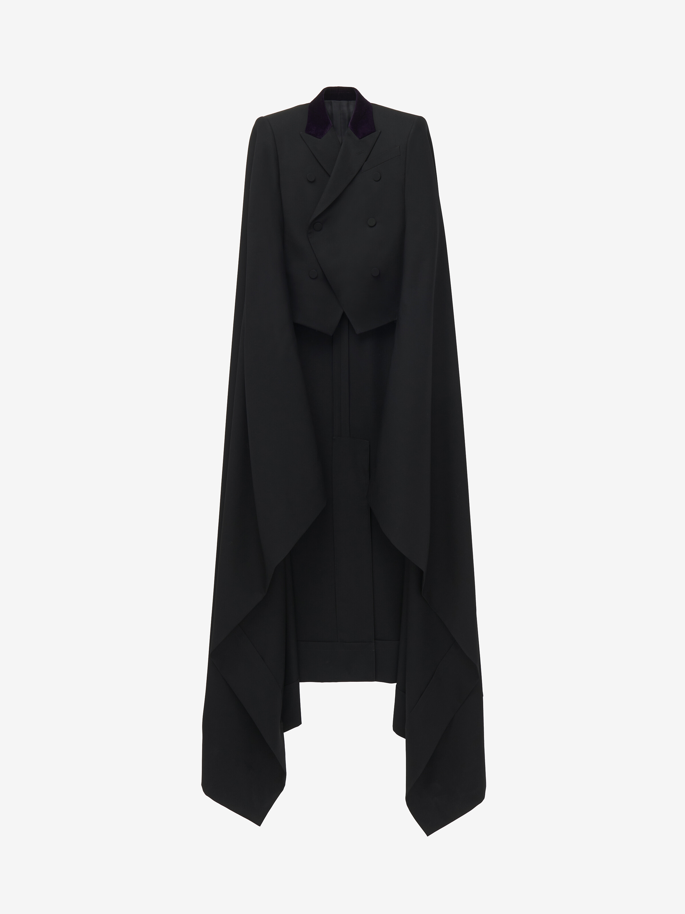 Double-breasted Cape Coat - 1