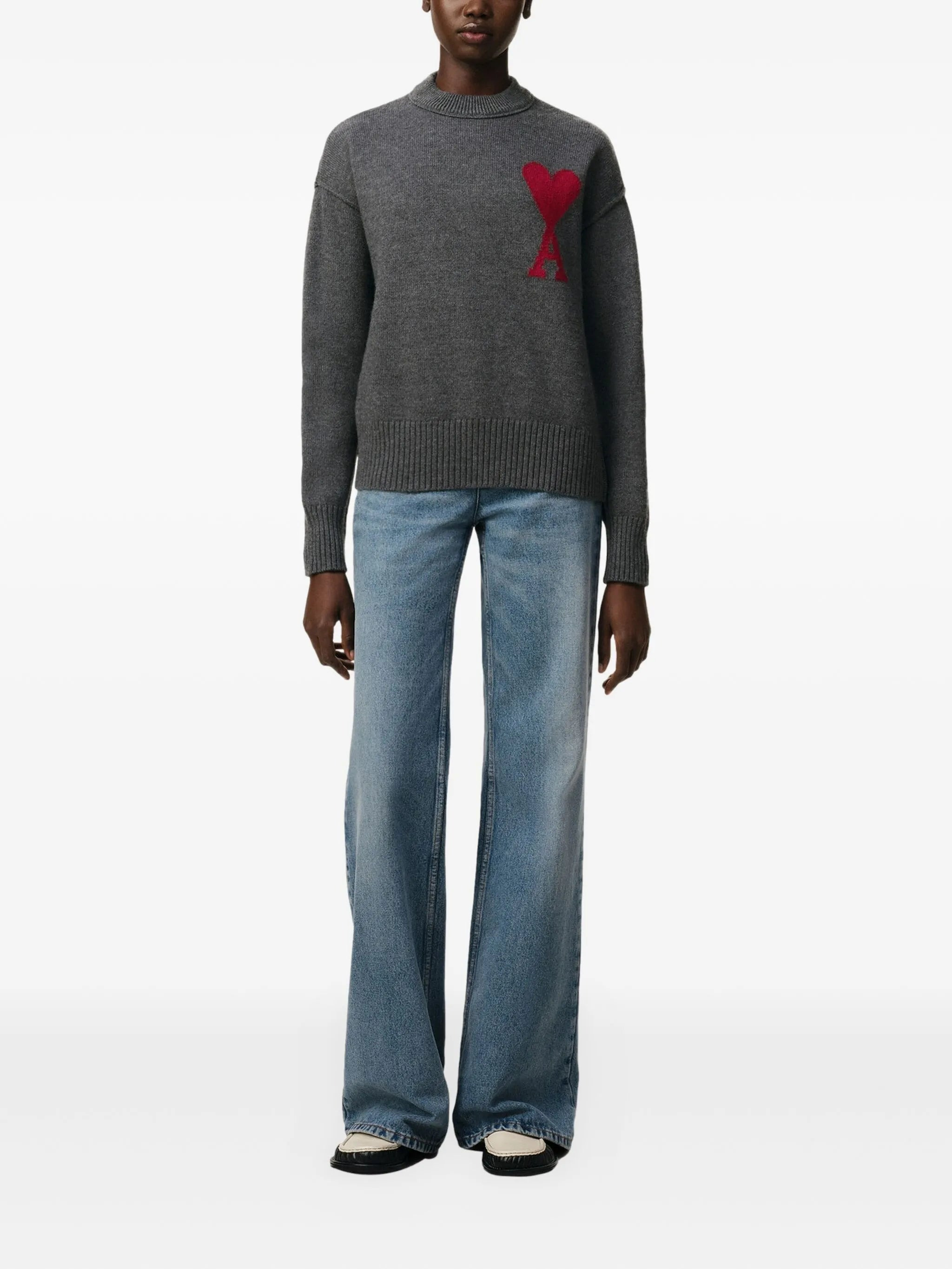 Intarsia-logo Wool Jumper - 4
