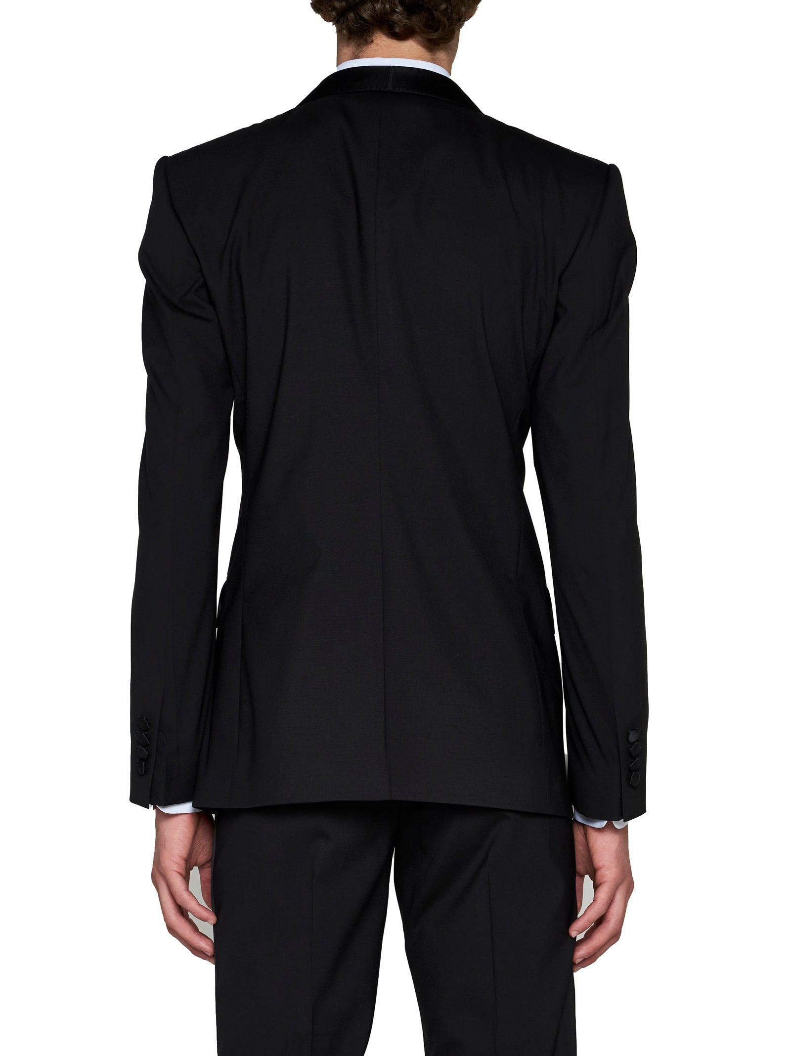 Wool-blend single-breasted blazer - 4