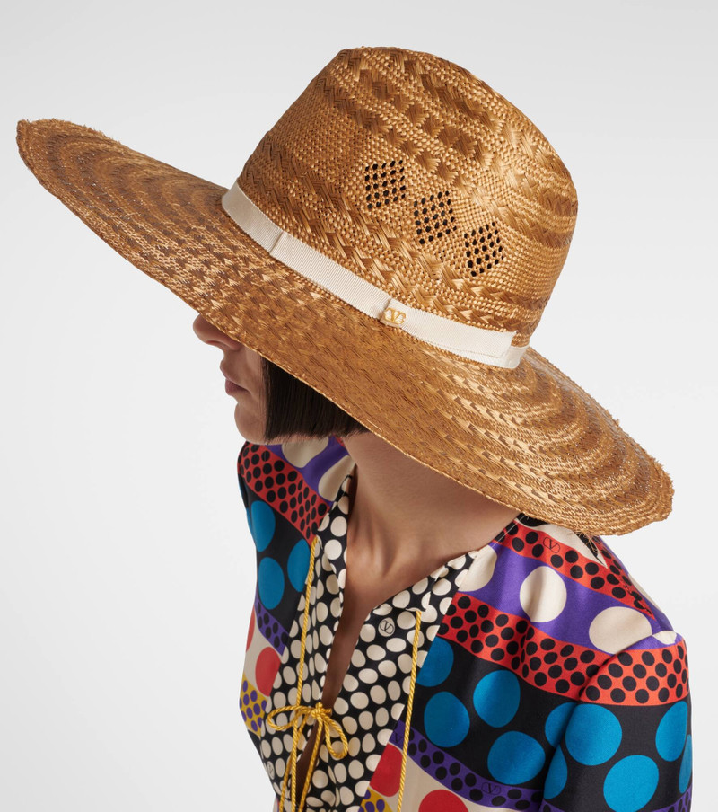 Valentino Escape VLogo straw sun hat outlook
