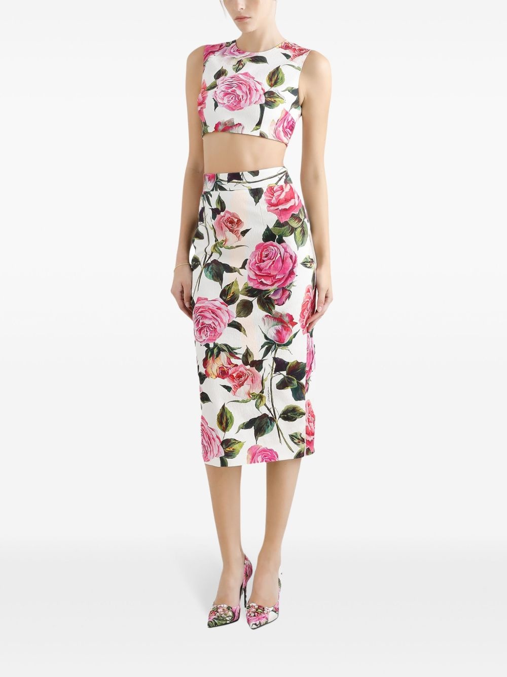 printed crop top - 2