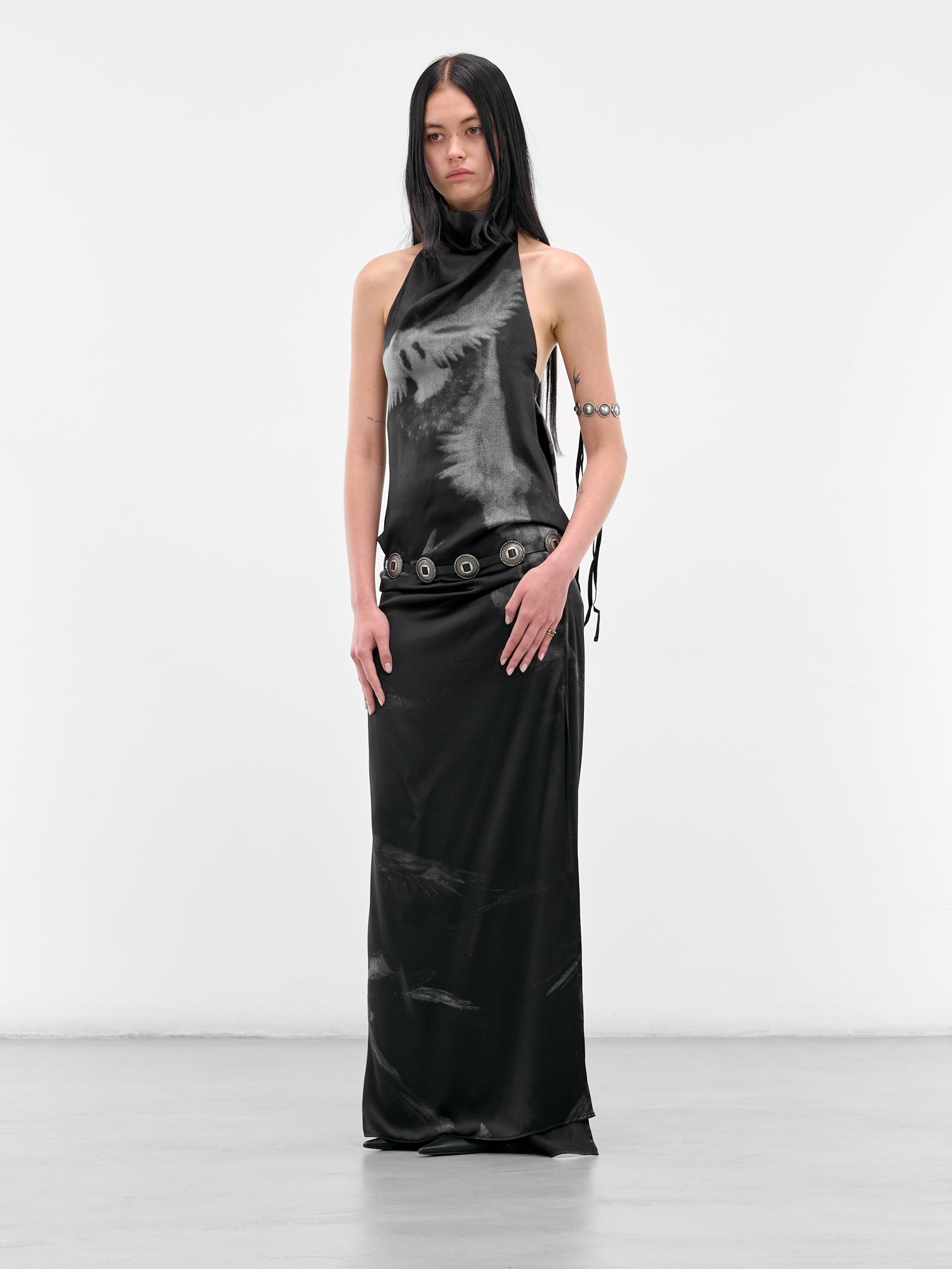 Rut Highneck Open Back Dress - 6