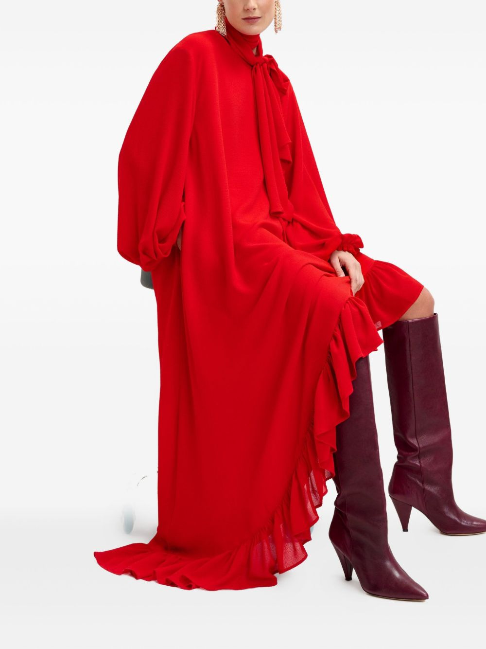 ruffled asymmetric dress - 3