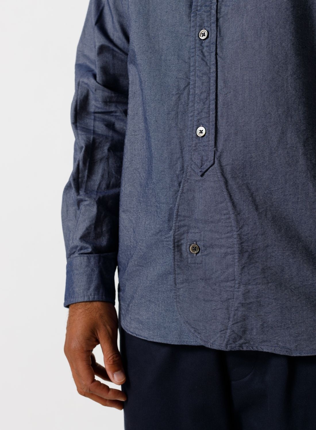 British Officers Shirt in Navy - 5