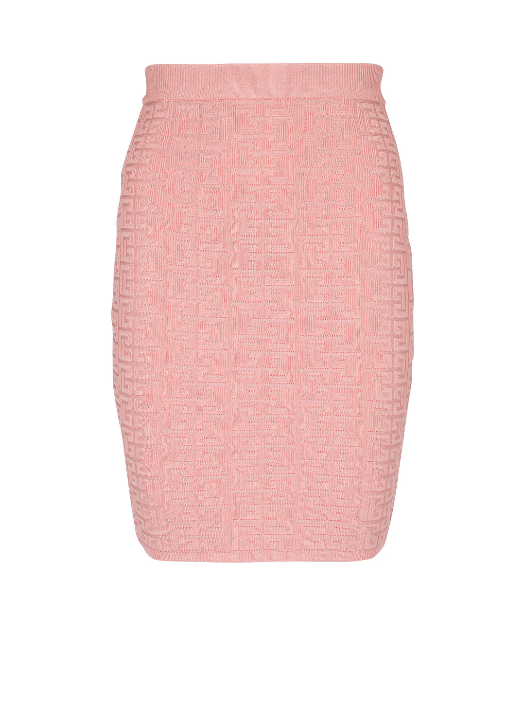 Balmain Glittered Monogram Knit Knee Skirt | club21 | REVERSIBLE